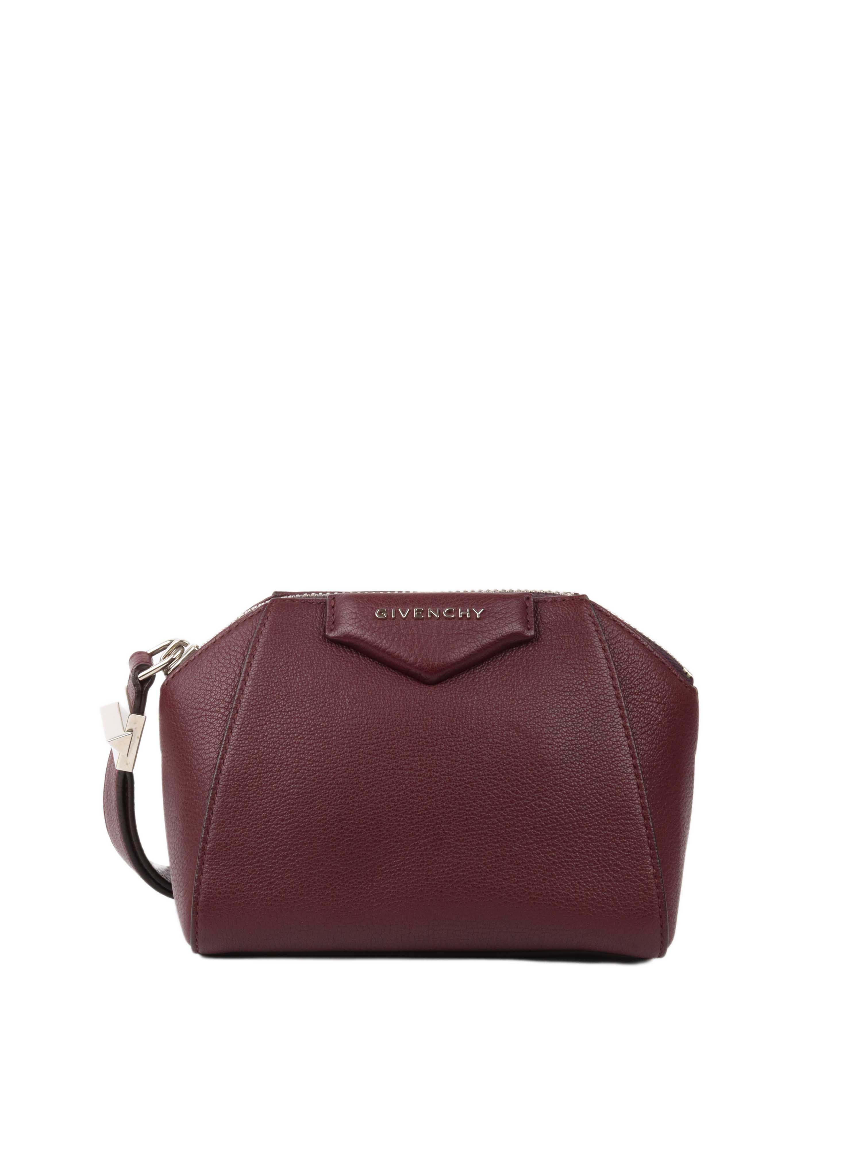 Givenchy Burgundy Antigona Beauty Clutch.