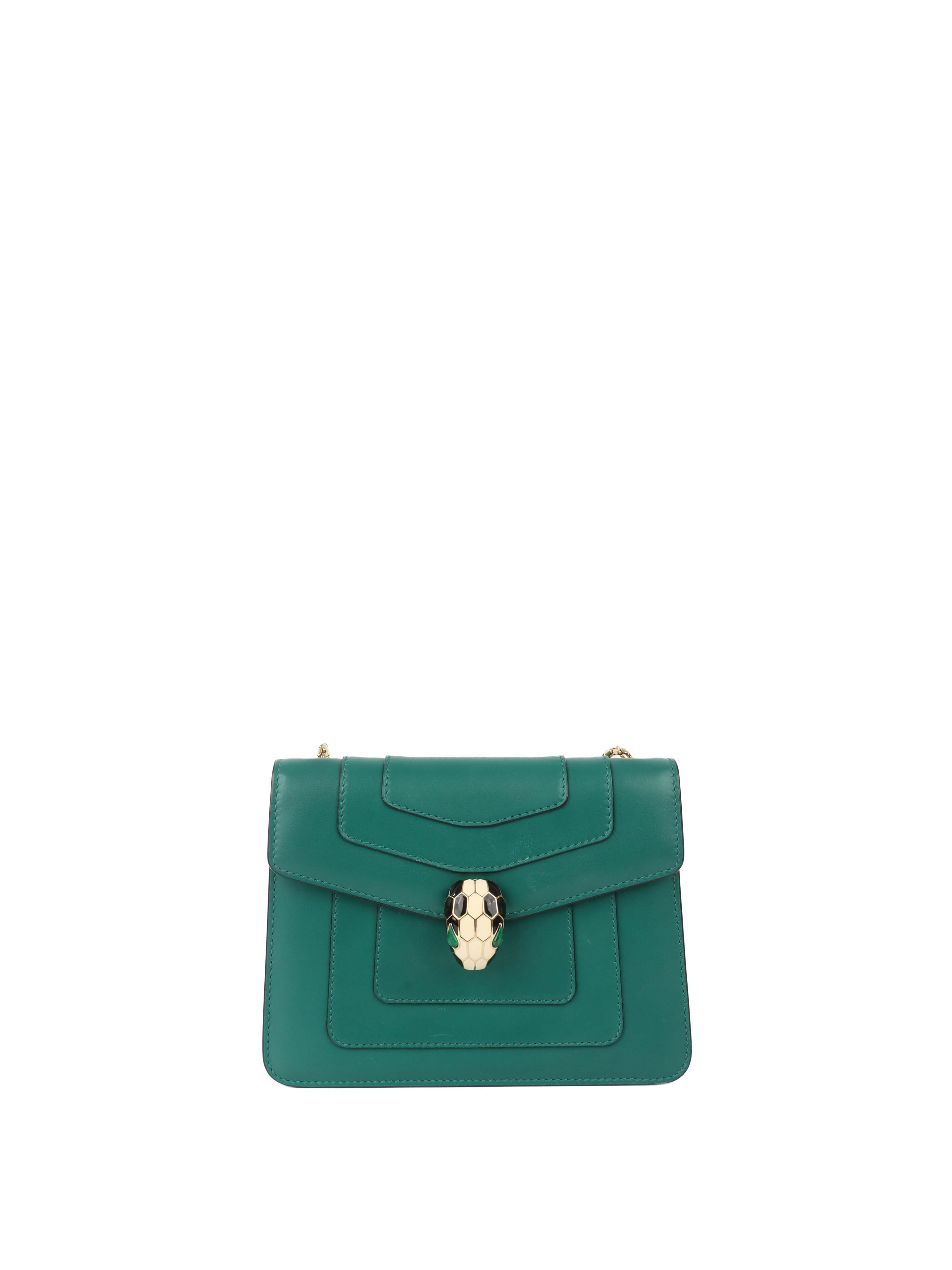 Bvlgari Serpenti Green Forever Chain Bag.