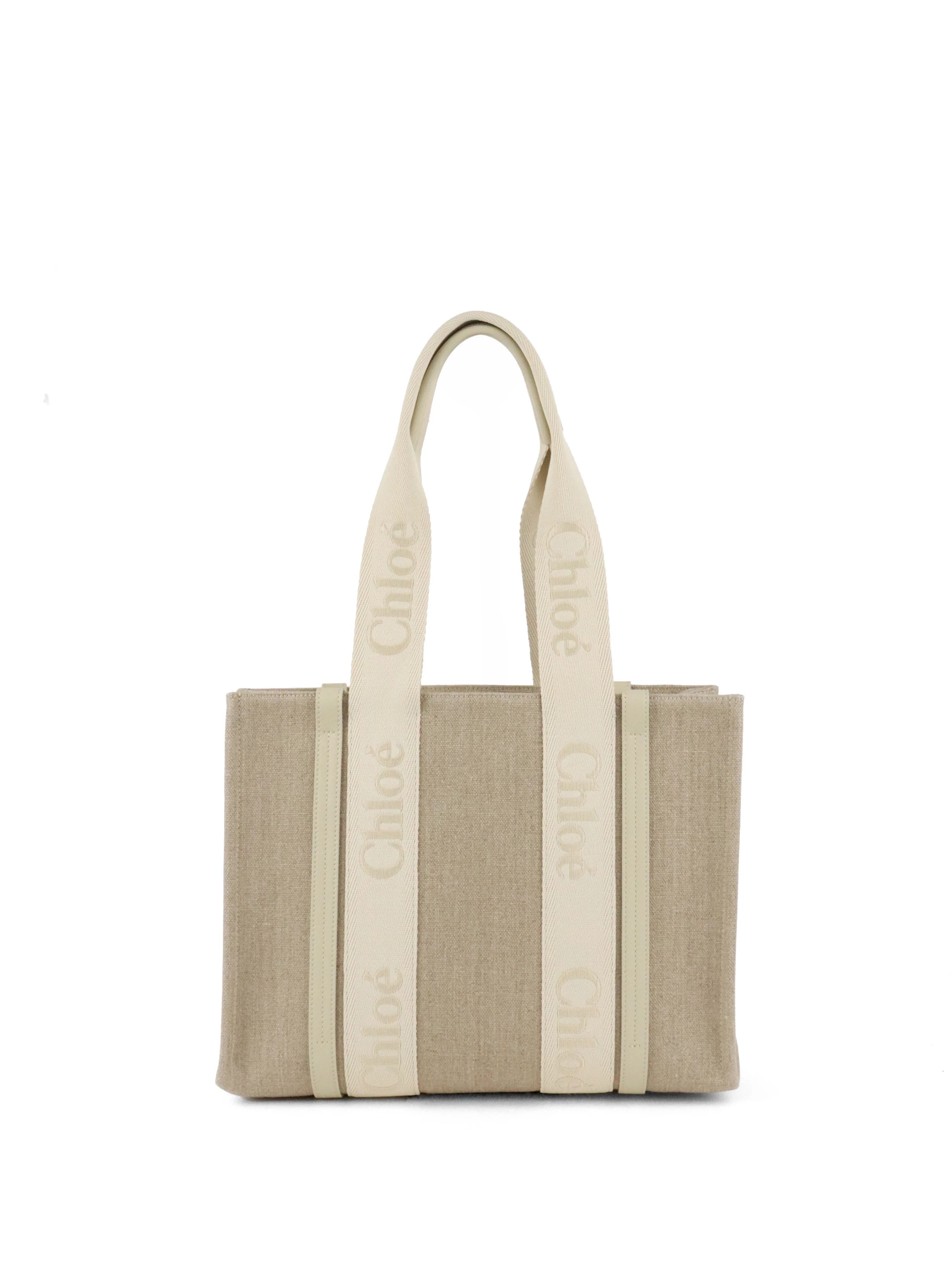 Chloe Medium Cloudy Cream Woody Tote Bag