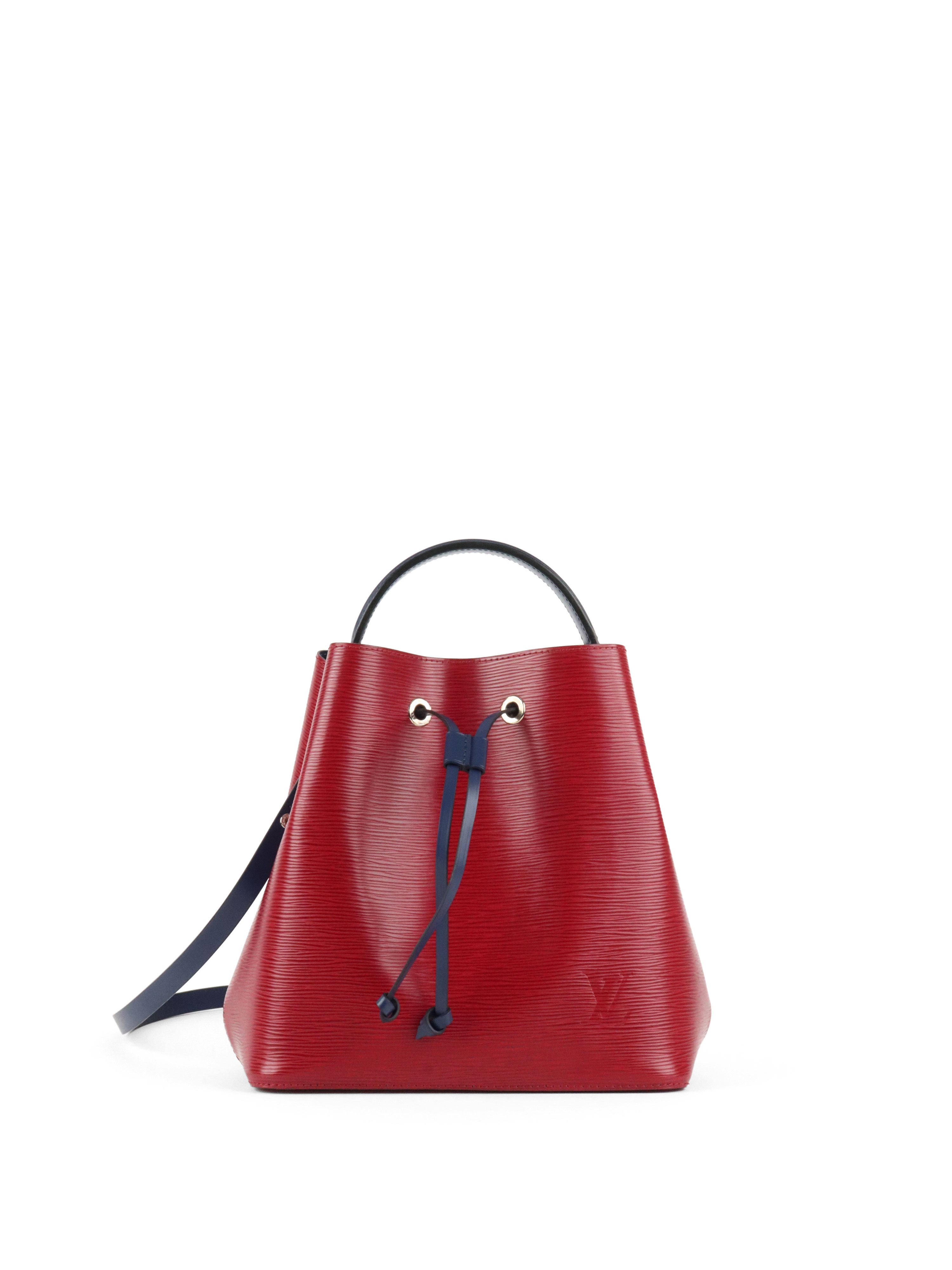 Louis Vuitton Red  Navy Epi Leather NeoNoe MM