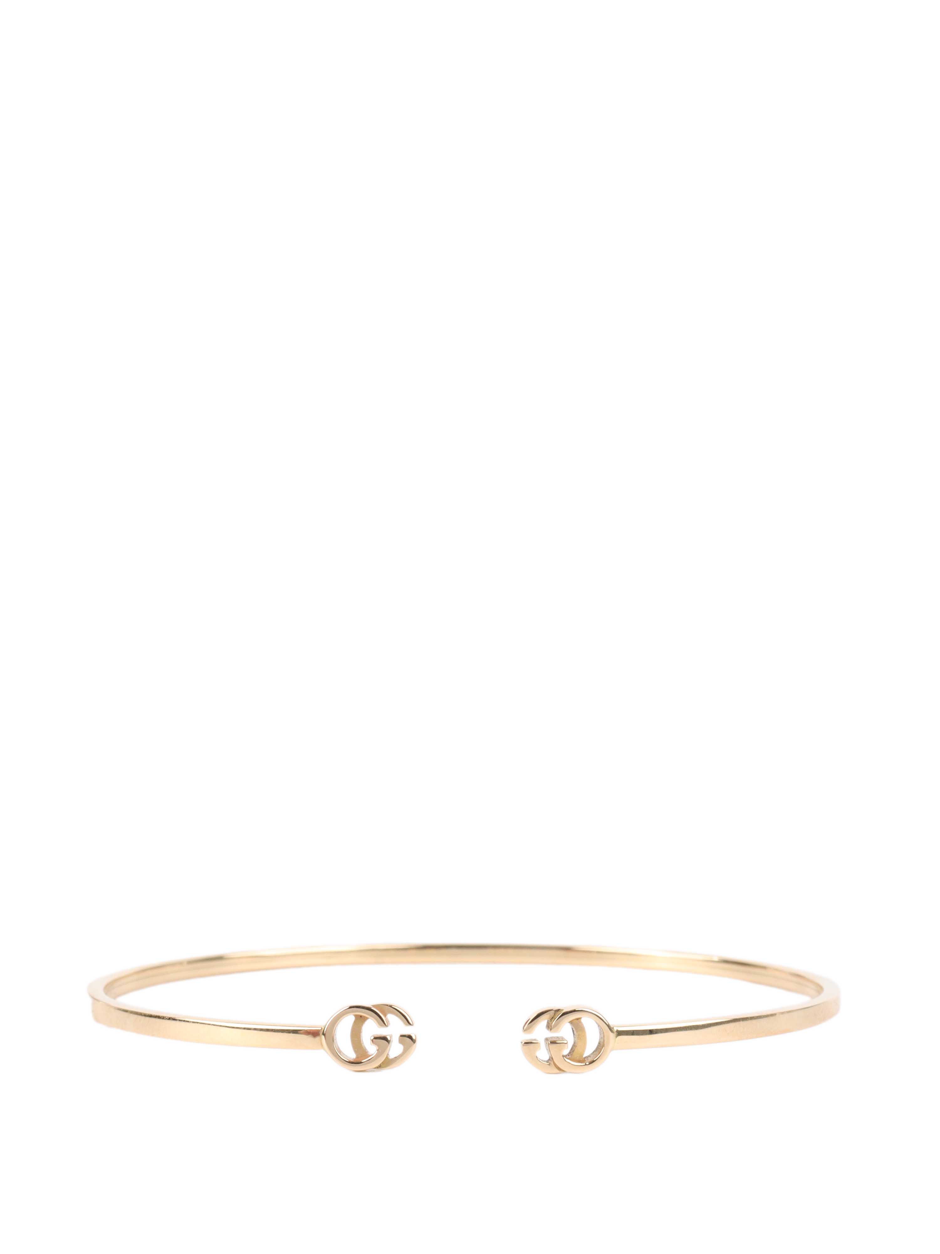 Gucci GG Running 18K Yellow Gold Cuff Bracelet.