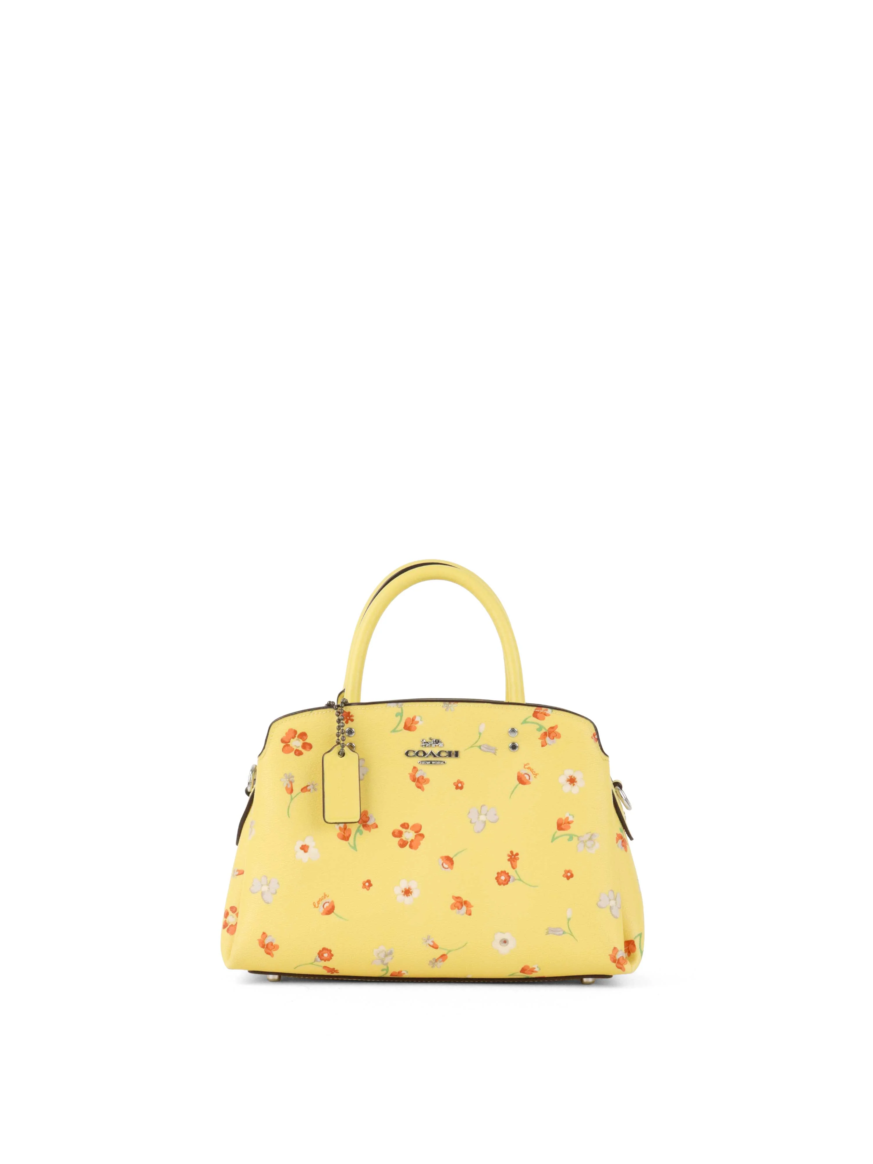 Coach Yellow Mini Lillie Carryall with Mystical Floral Print