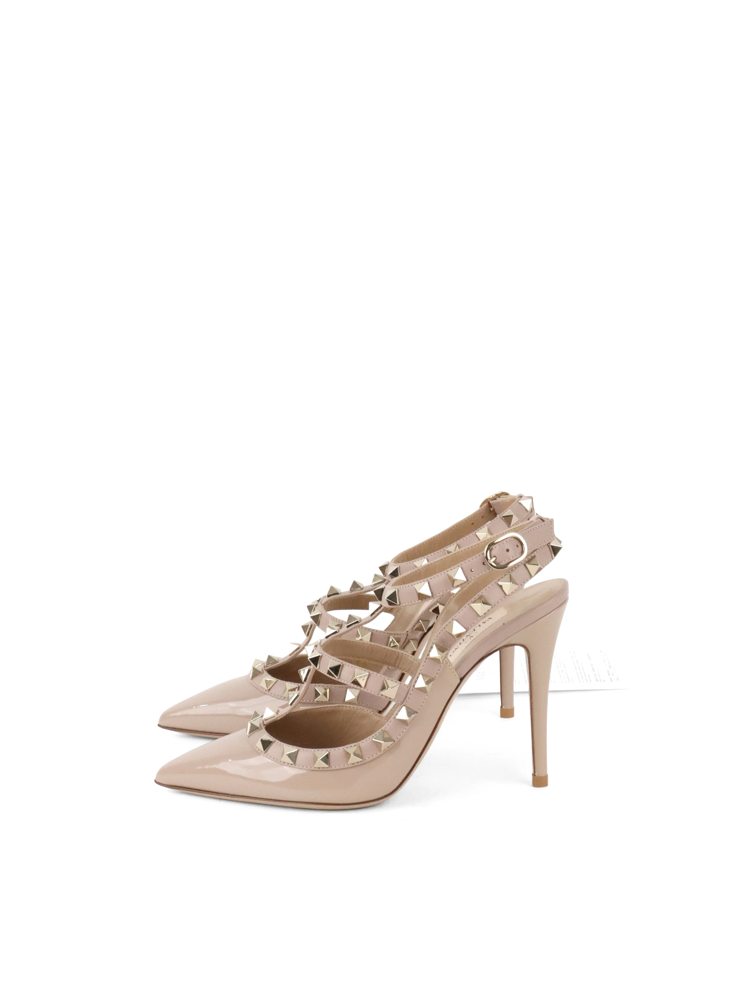 Valentino Poudre Rockstuds Ankle Strap Pump 100mm