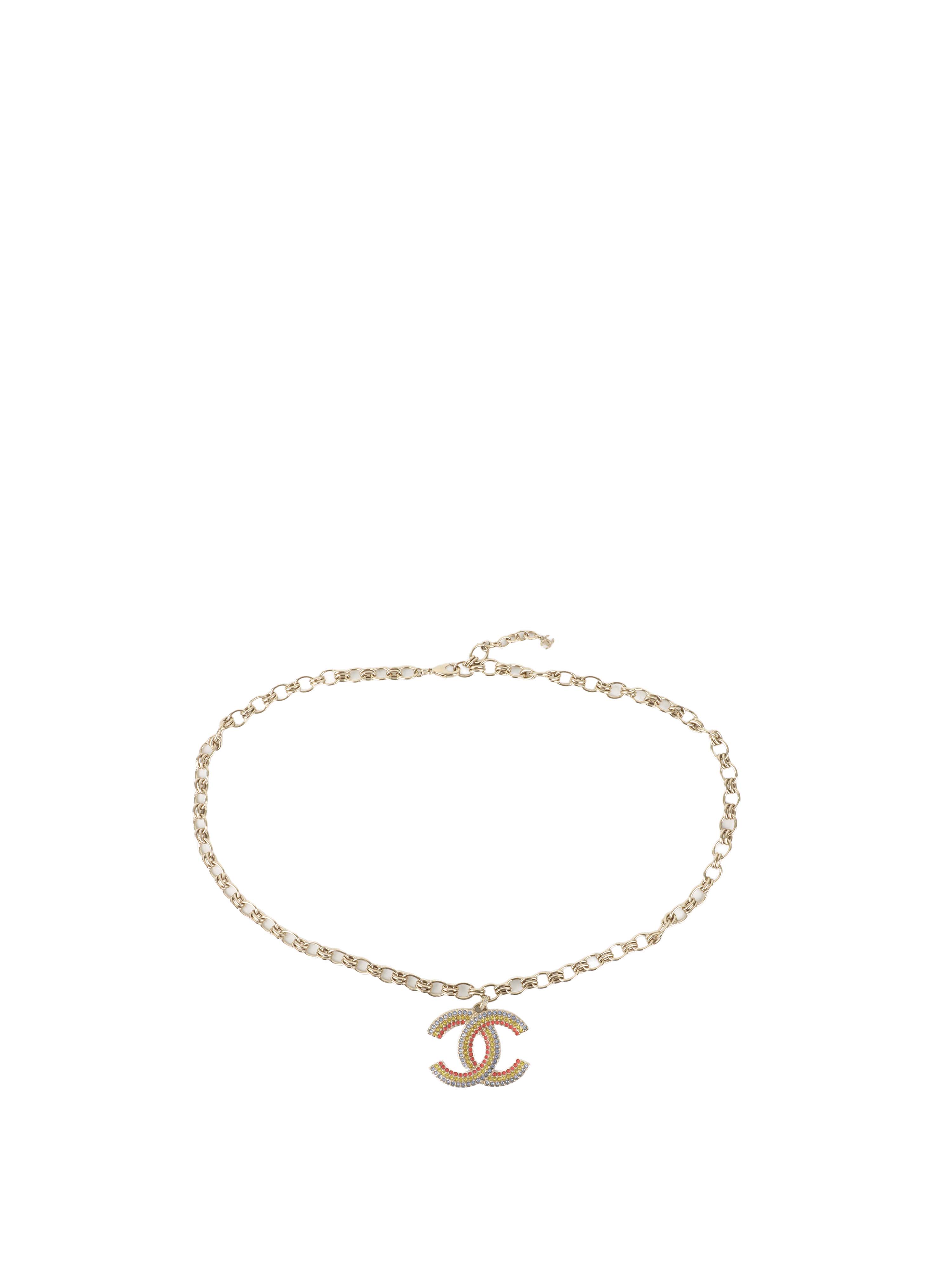 Chanel Tri-colour Crystal Necklace.