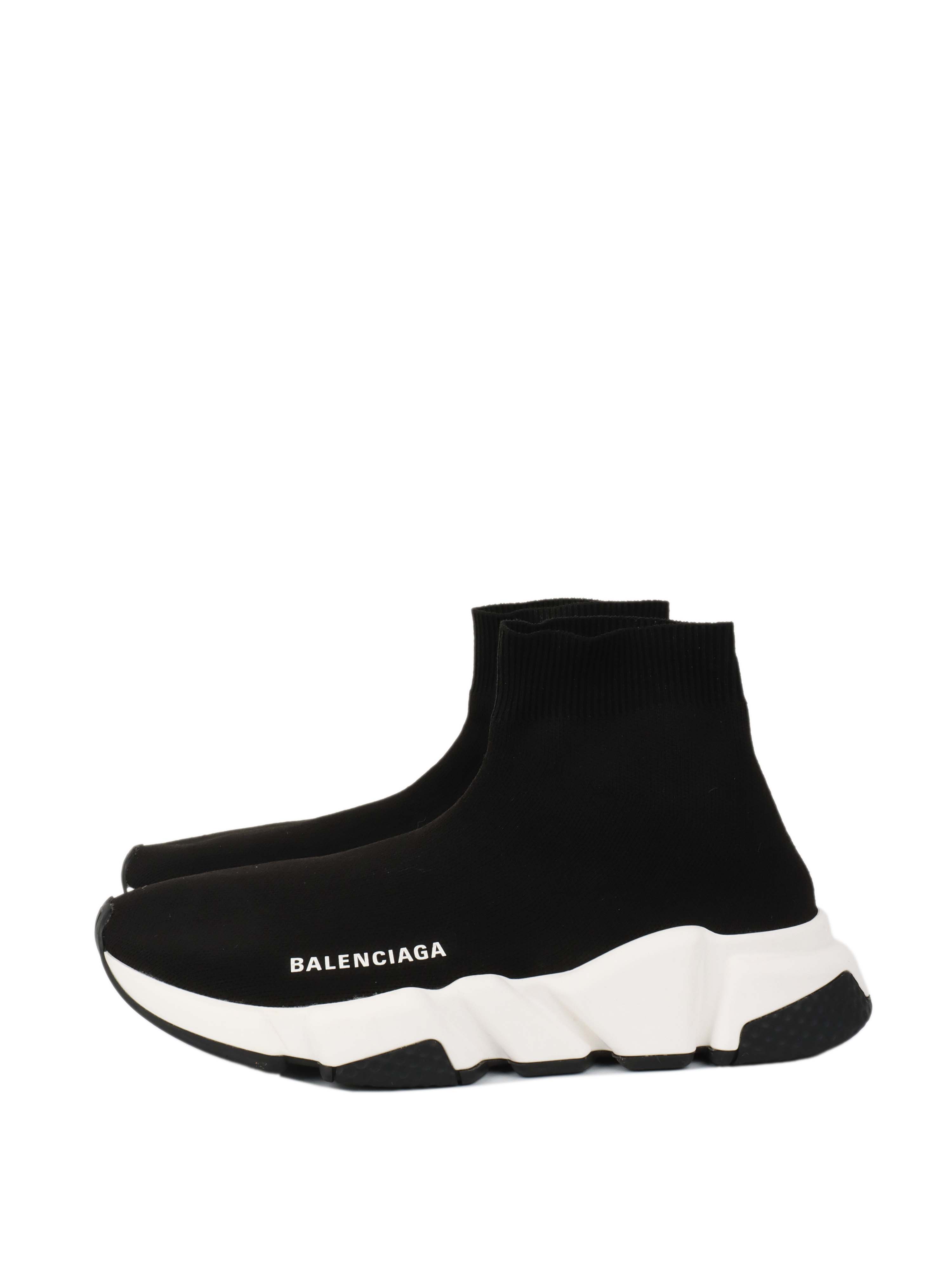 Balenciaga Black Speed Recycled Knit Sneakers.