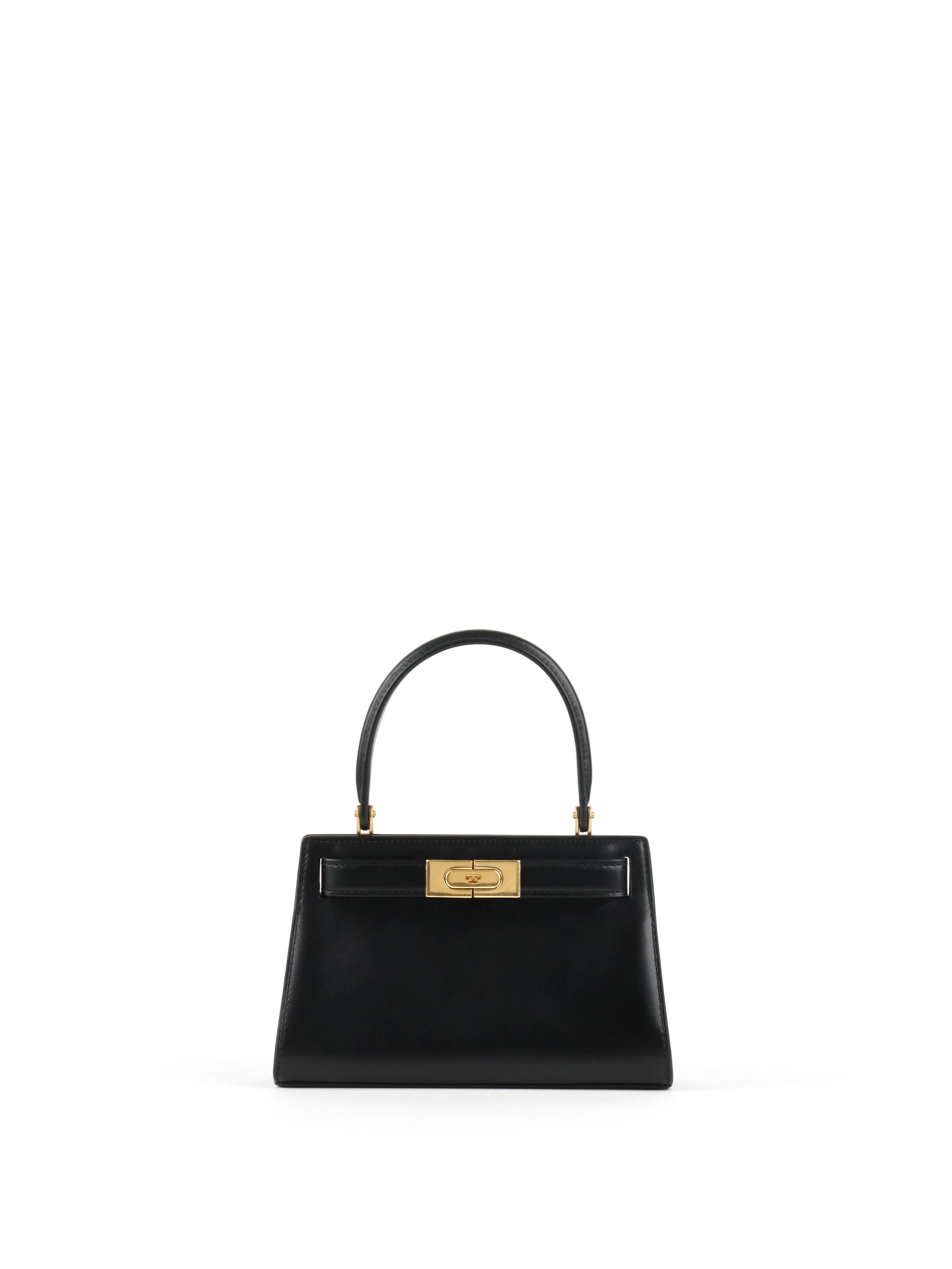Tory Burch Black Mini Lee Radziwill Top Handle Bag GHW