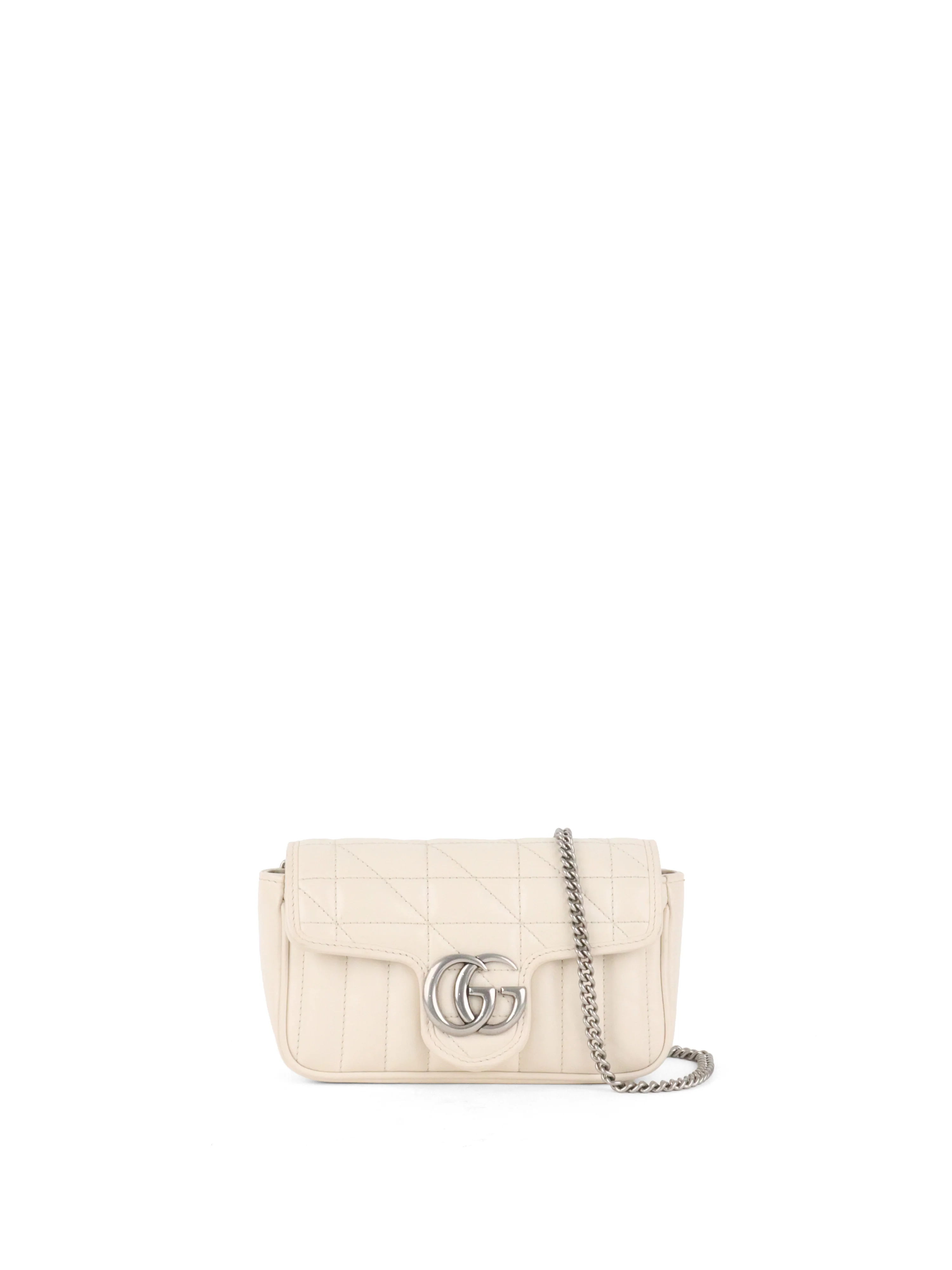 Gucci Super Mini White Chain Bag