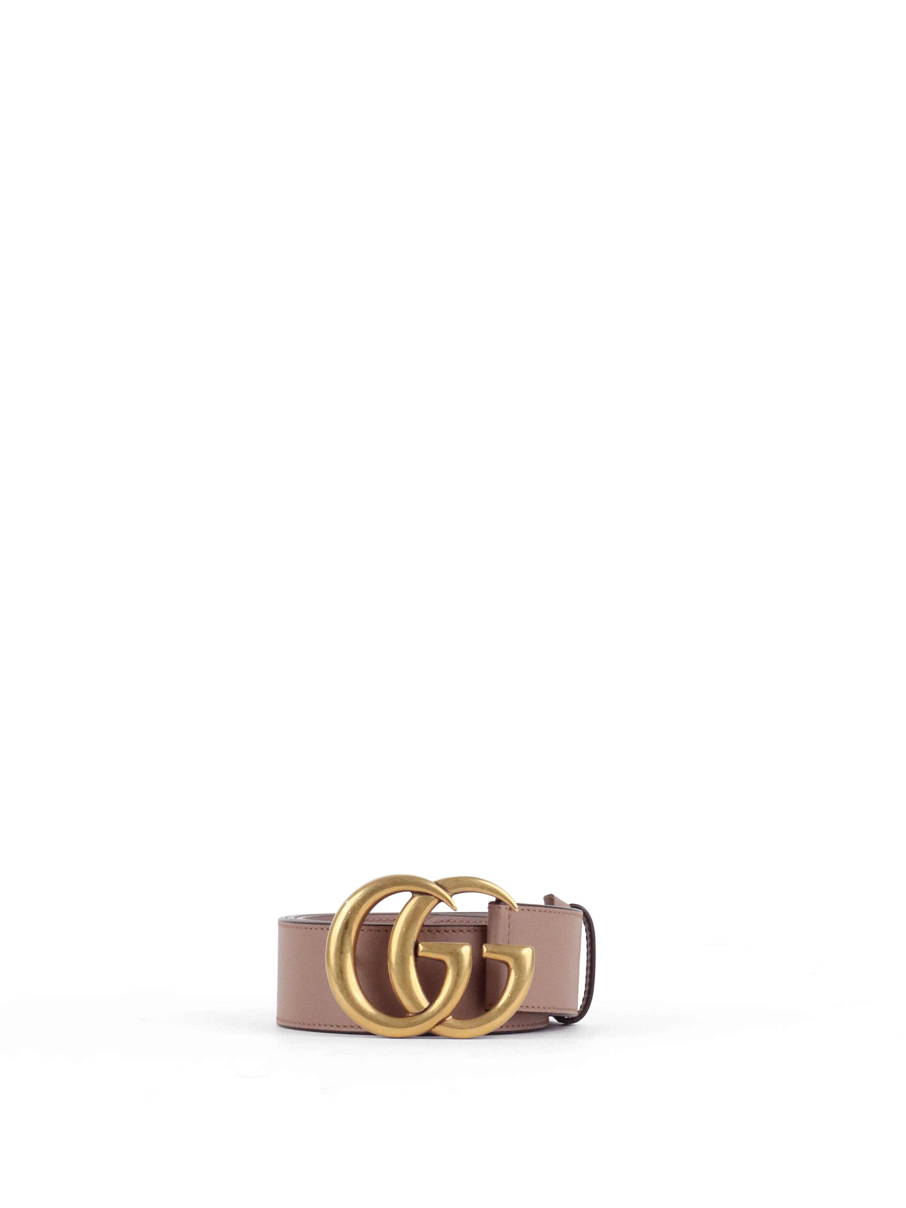Gucci Dusty Pink GG Marmont Buckle Belt Size 90