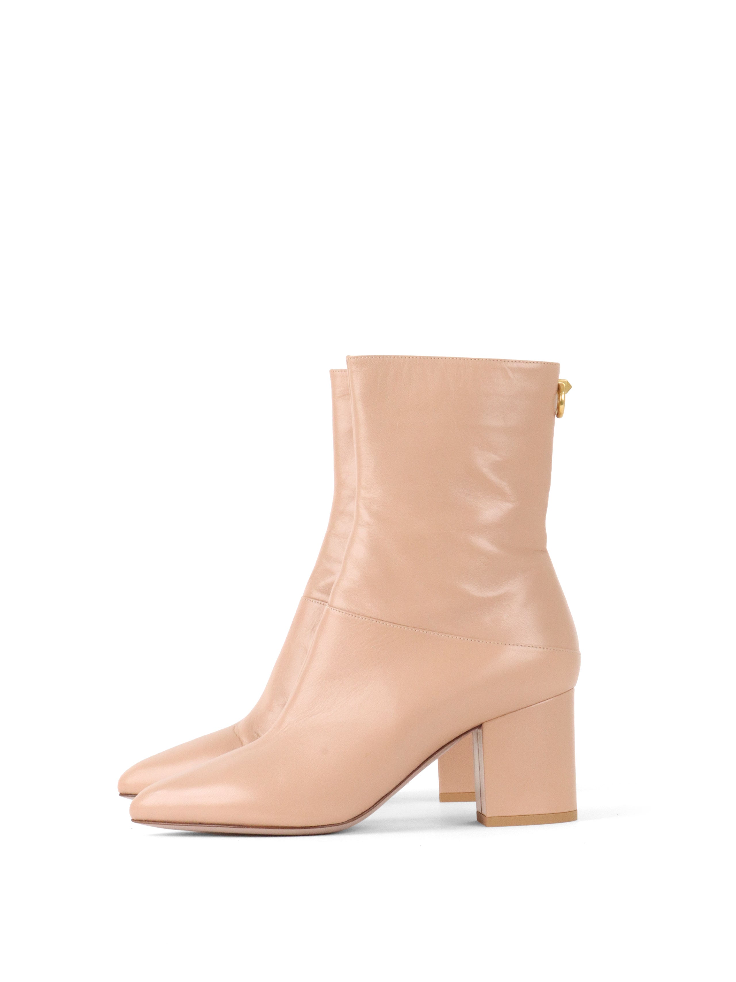 Valentino Nude Leather Boots.