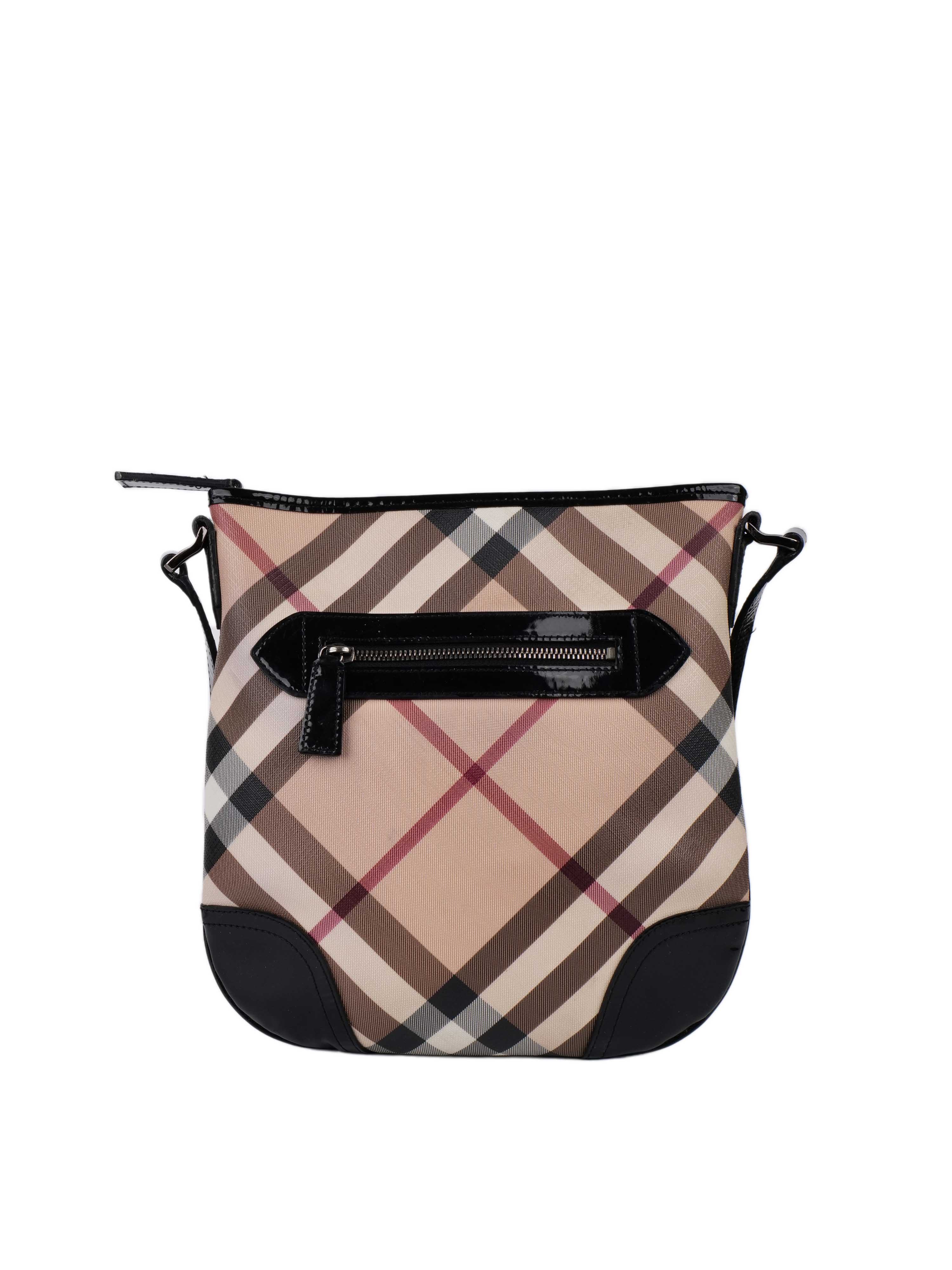 Burberry Haymarket Shoulder Tote.