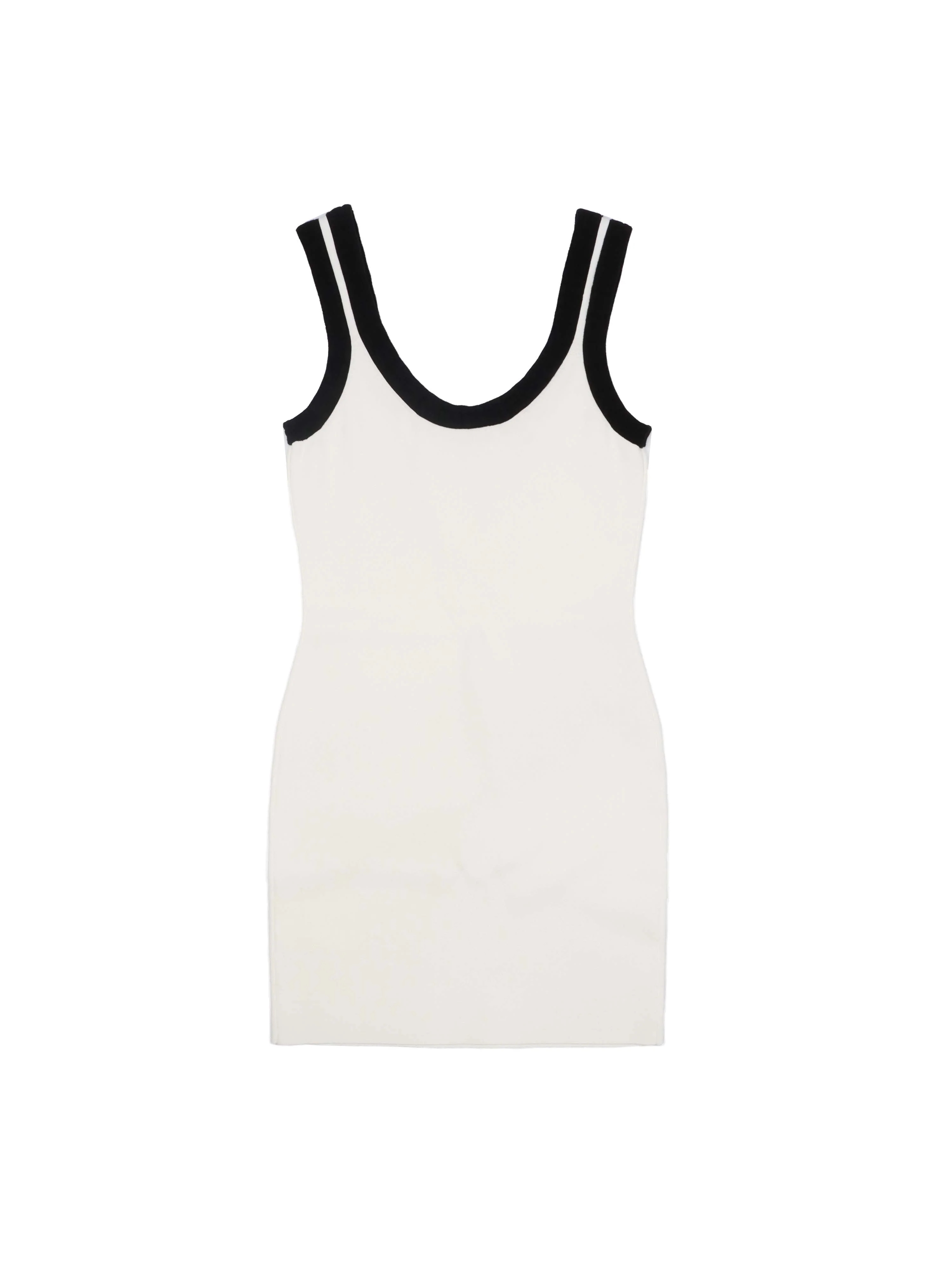Alexander Wang Logo Trim White Mini Dress.