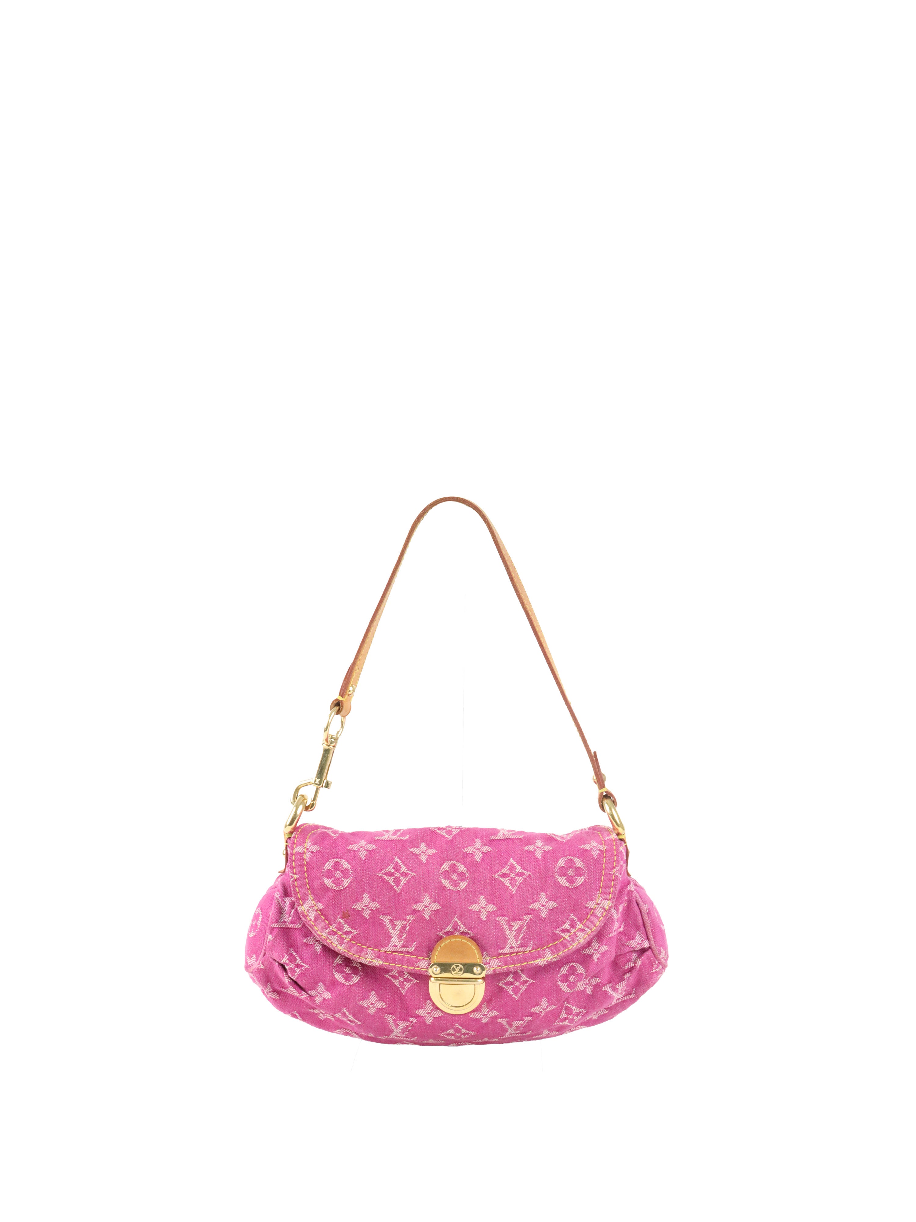 Louis Vuitton Vintage Pink Denim Sunset Shoulder Bag