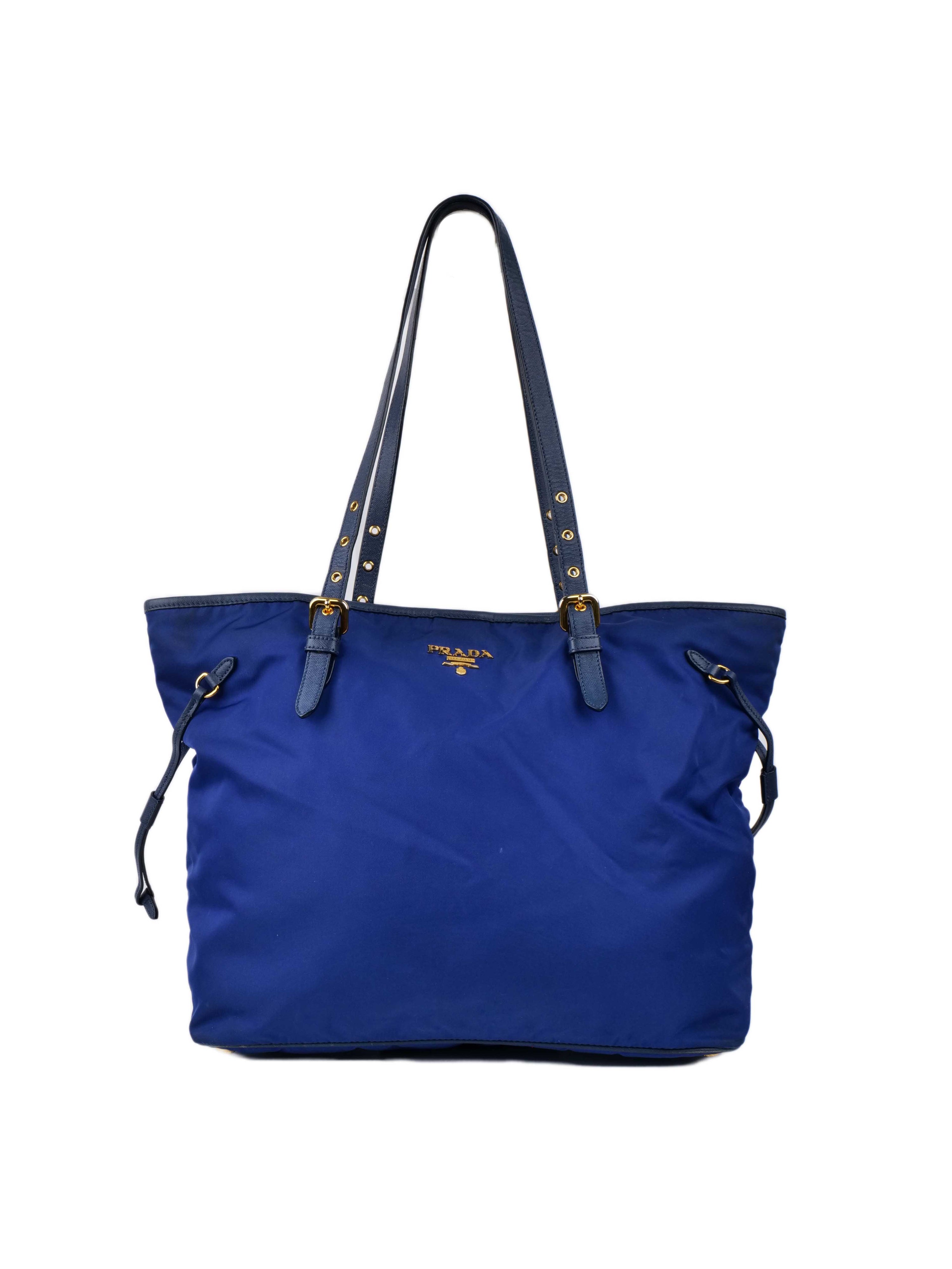 Prada Blue Nylon Tote.