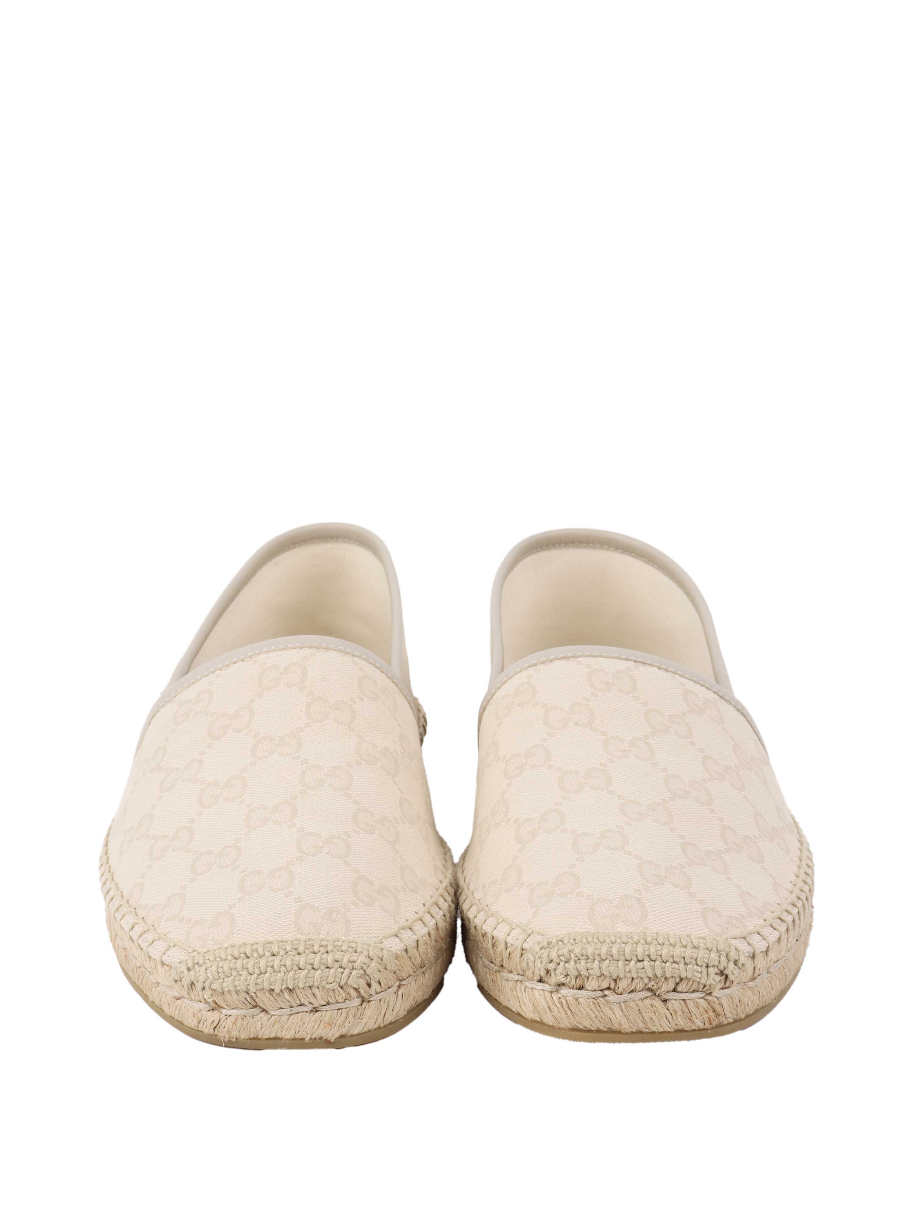 Gucci Mens GG Cream Espadrilles.