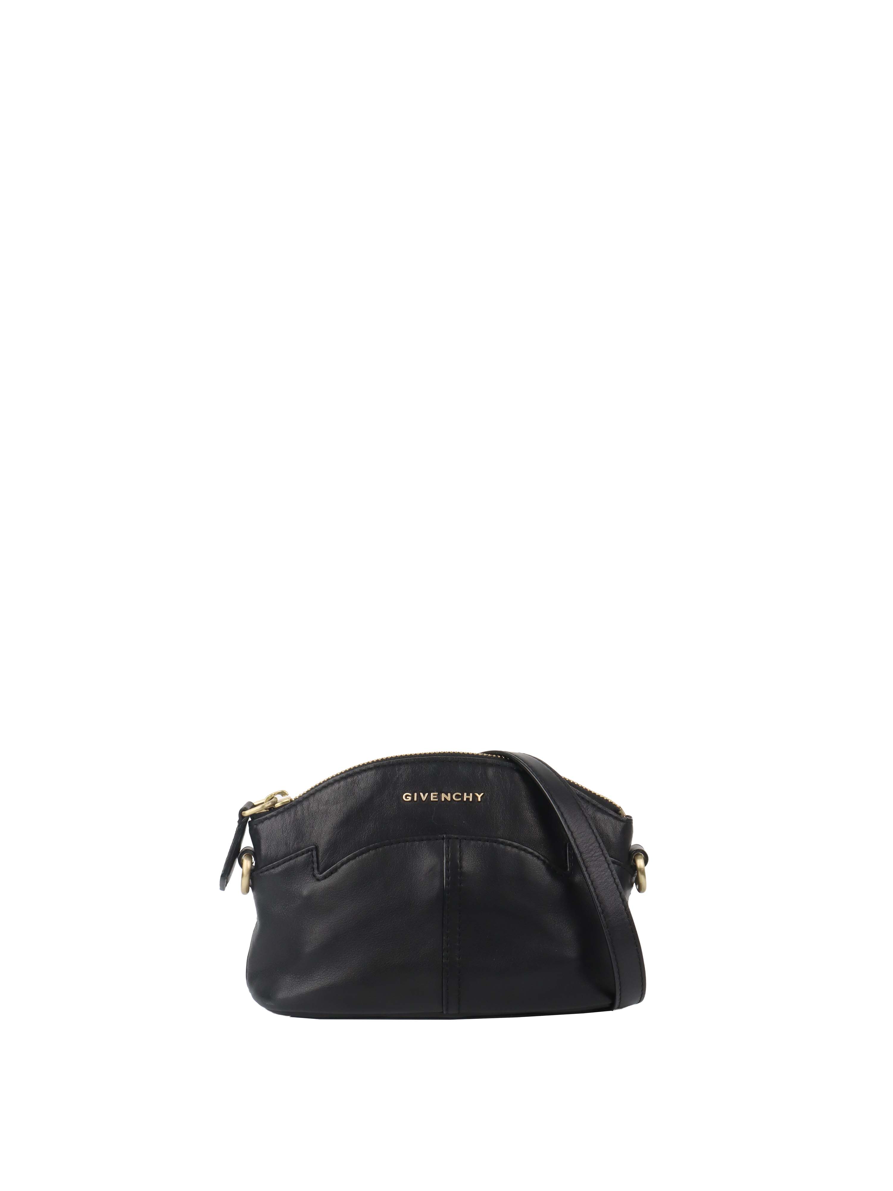 Givenchy Vintage Black Leather Crossbody Bag.