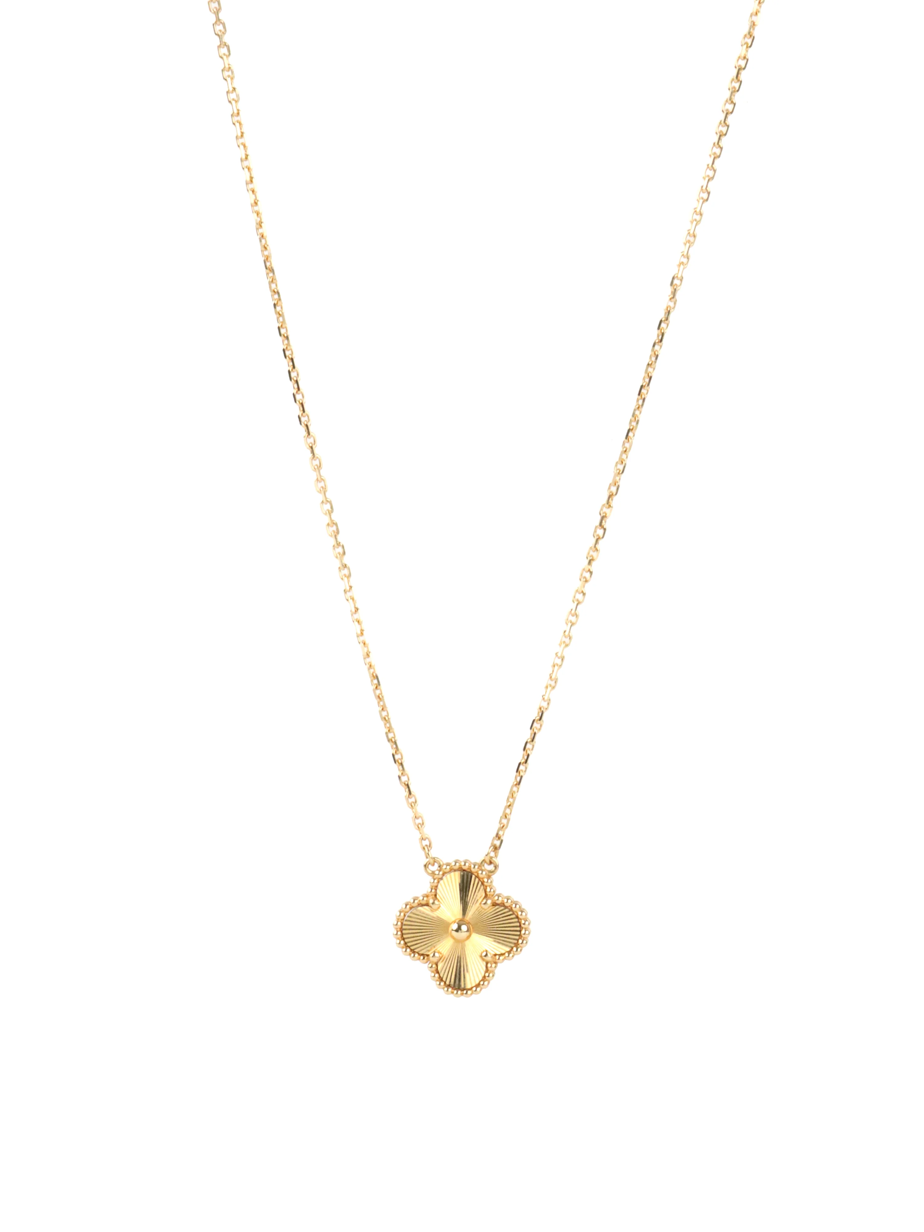 Van Cleef  Arpels Yellow Gold Vintage Alhambra Pendant