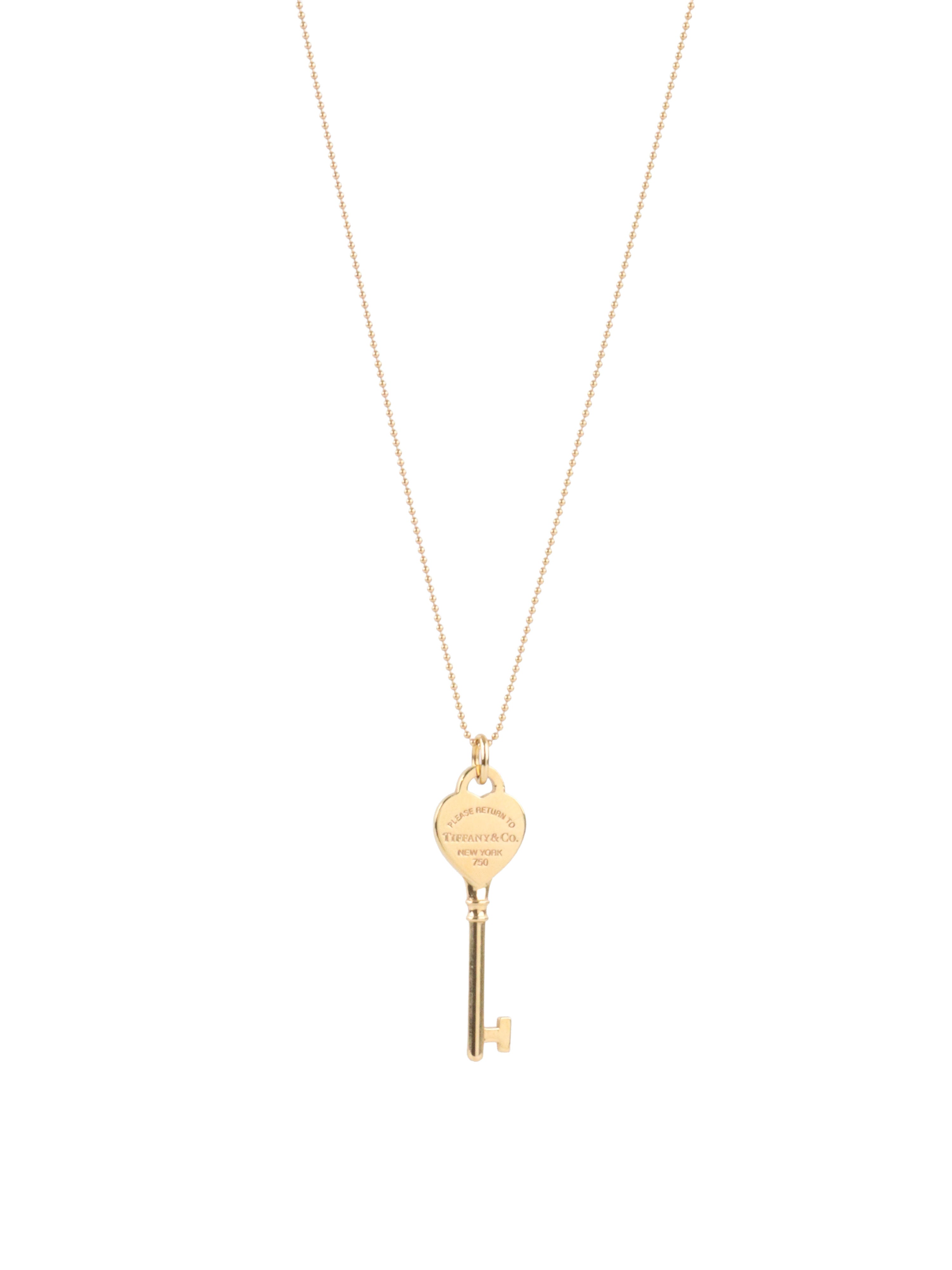 Tiffany  Co Rose Gold Return to Tiffany Key Necklace