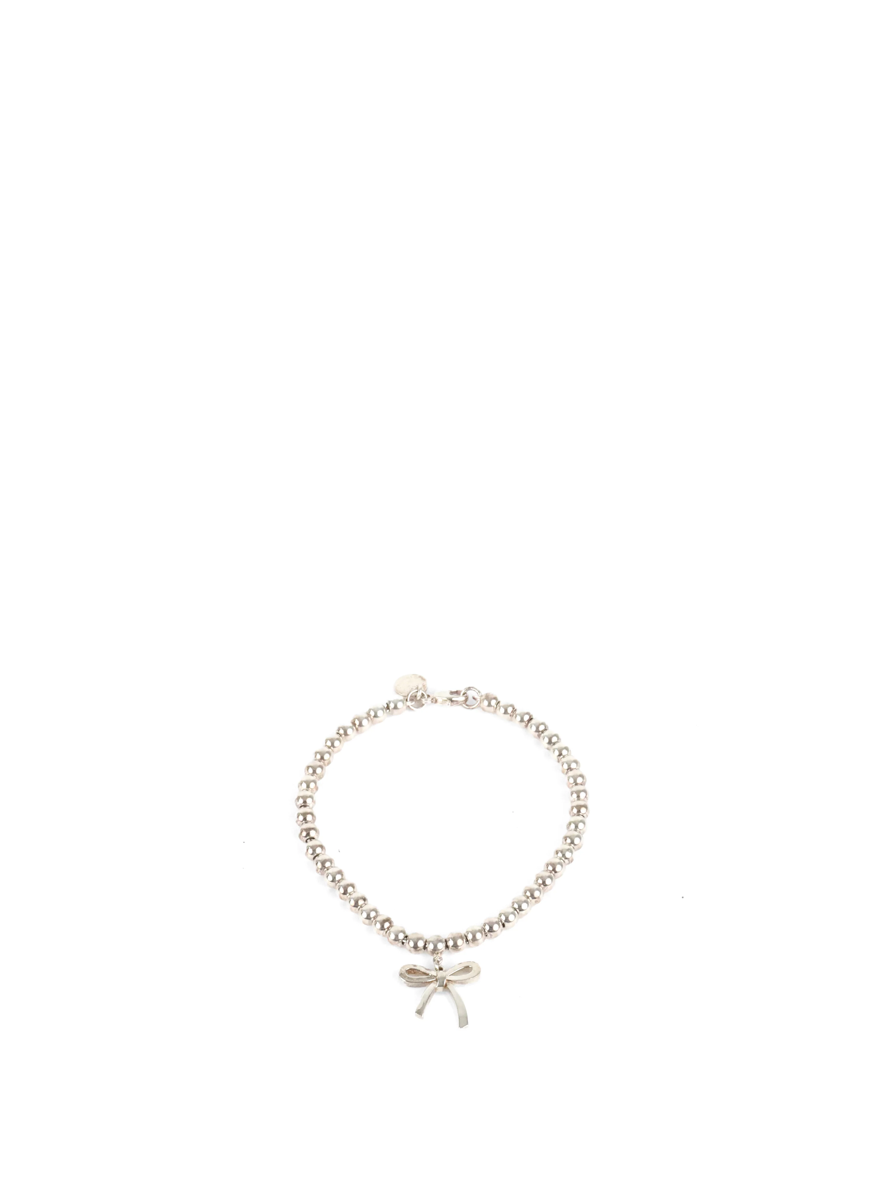 Tiffany  Co Bow Charm Bead Bracelet
