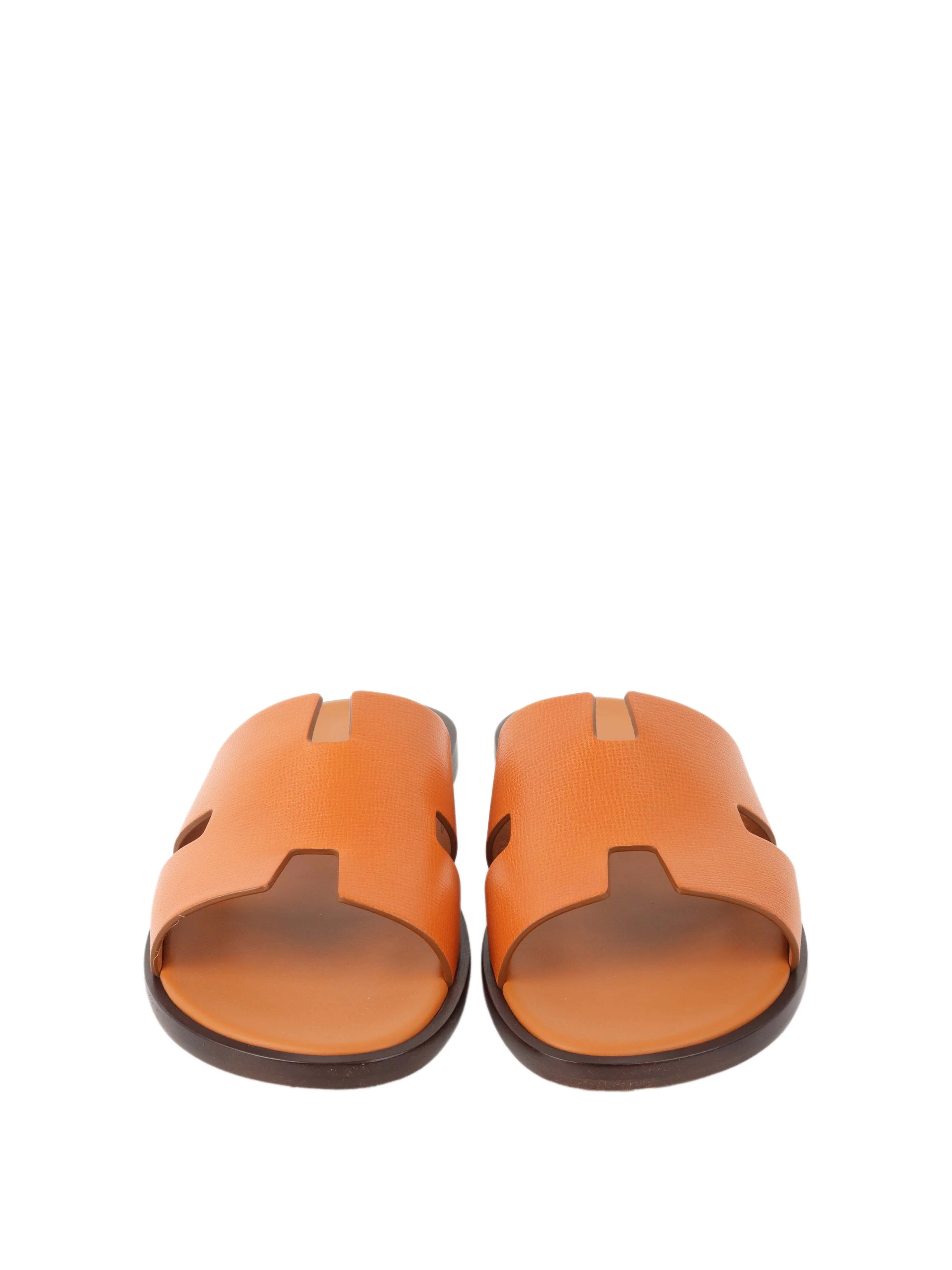 Hermes Marron Glaise Izmir Sandals.