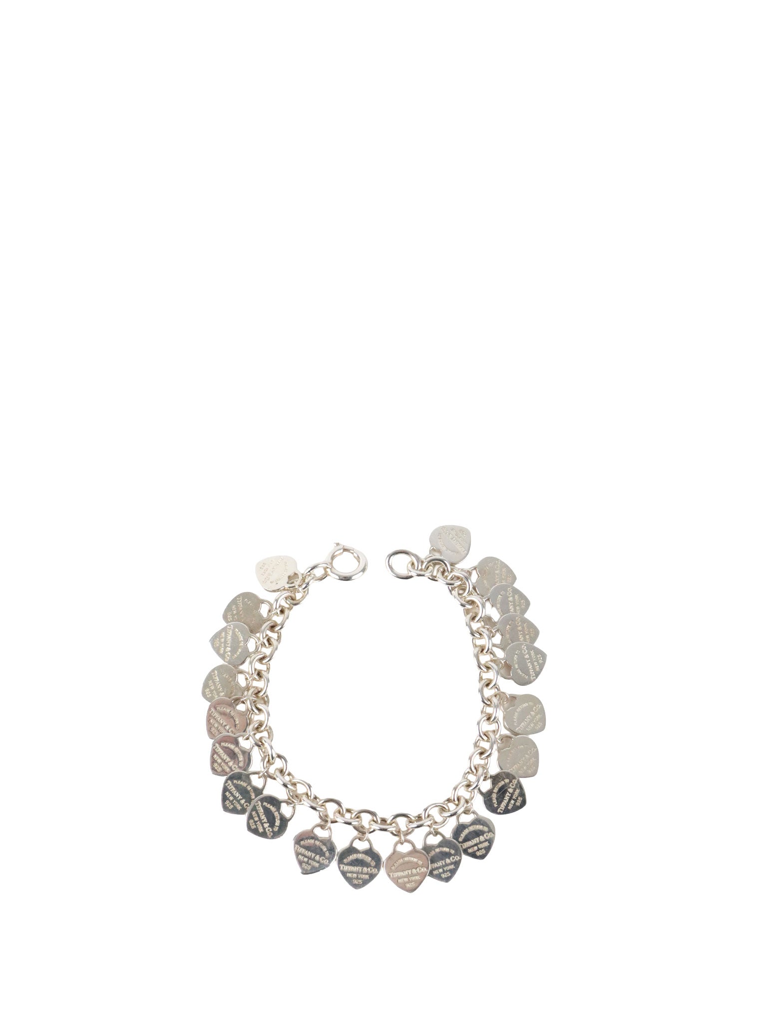 TiffanyCo Mini Multi-Heart Tag Bracelet.