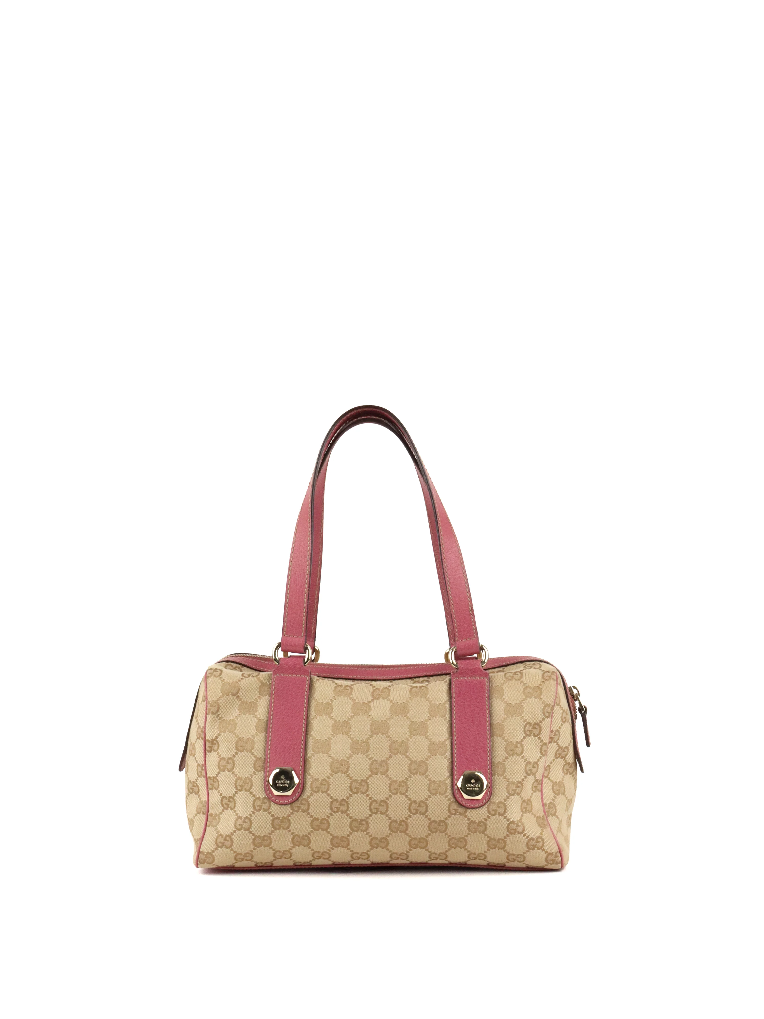 Gucci GG Ebony/Pink Charmy Boston Bag