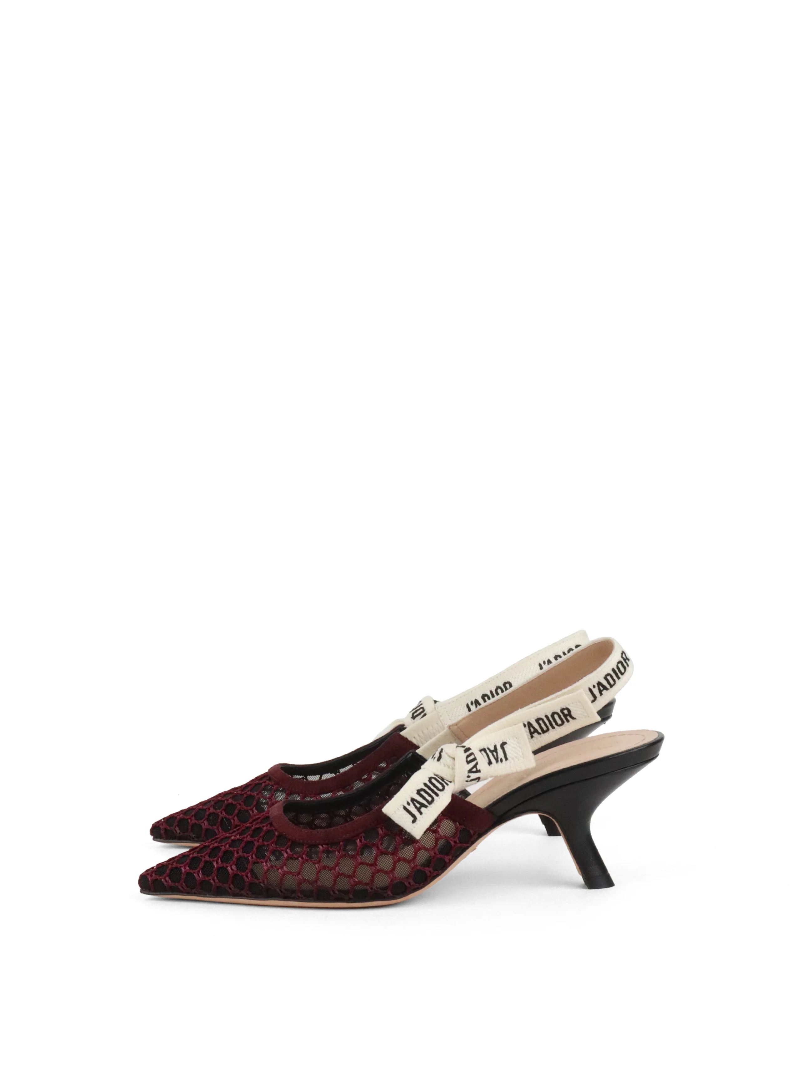 Dior Burgundy Mesh JAdior Slingback Sandal