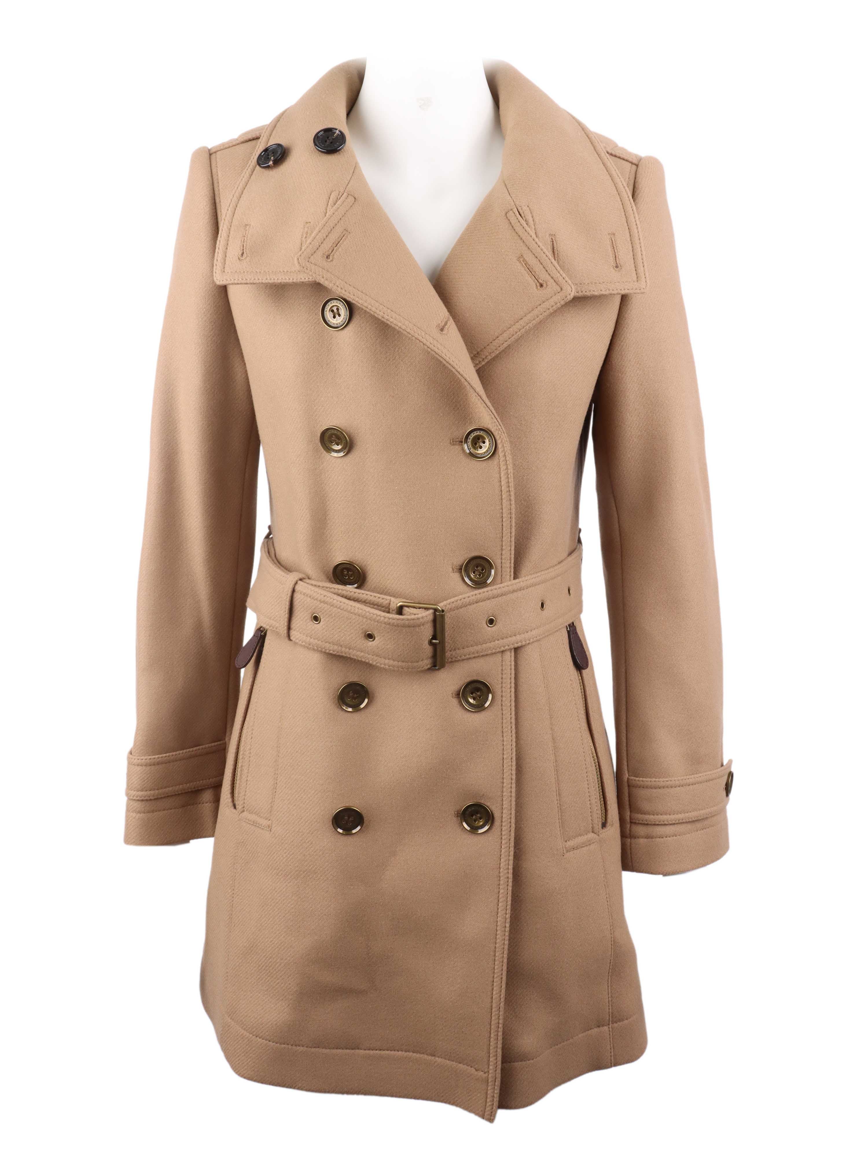 Burberry Camel Cashmere Coat.