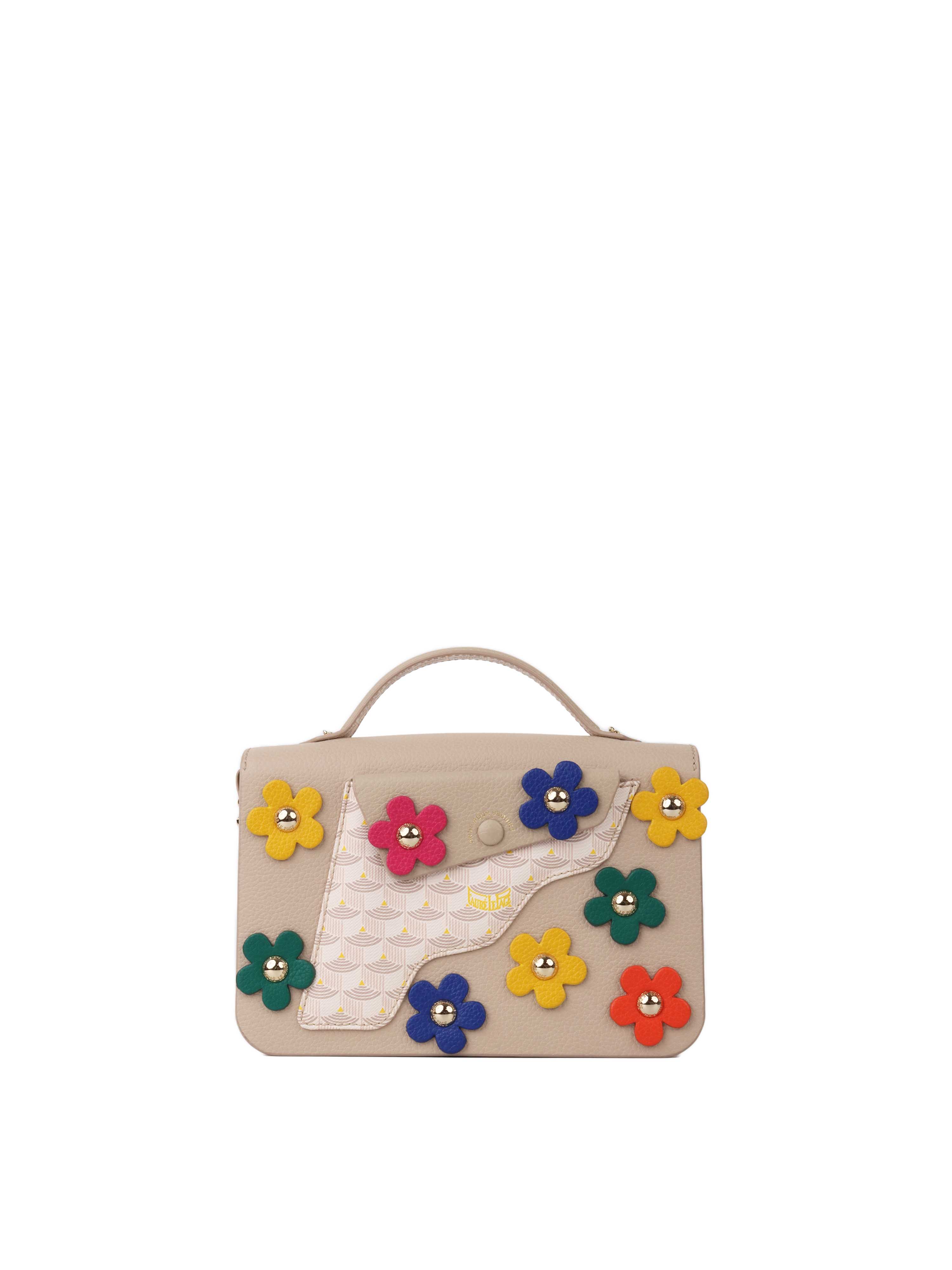 Faure Le Page Flower Top Handle Crossbody Tote.
