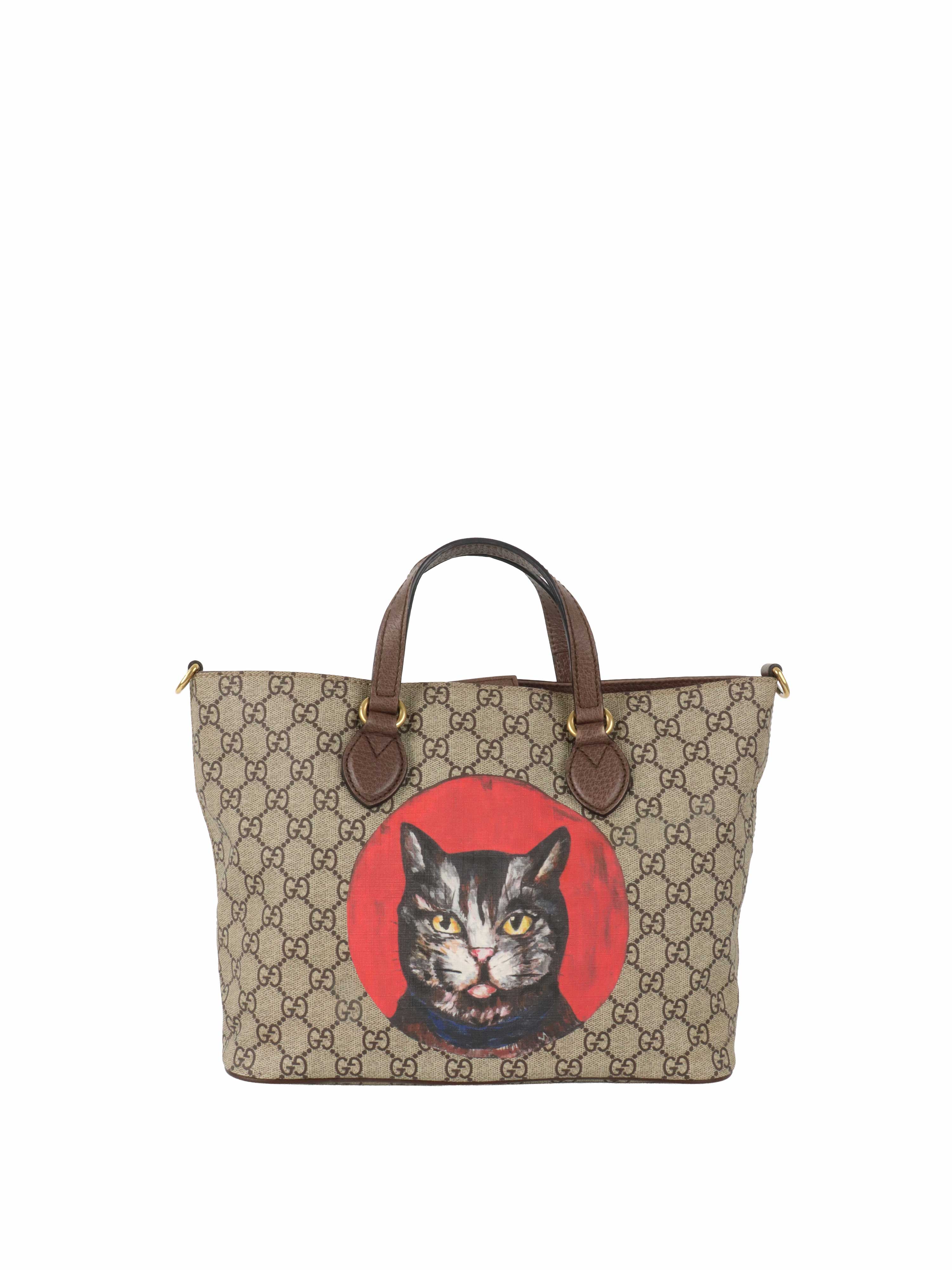 Gucci Small Supreme Mystic Cat Tote.