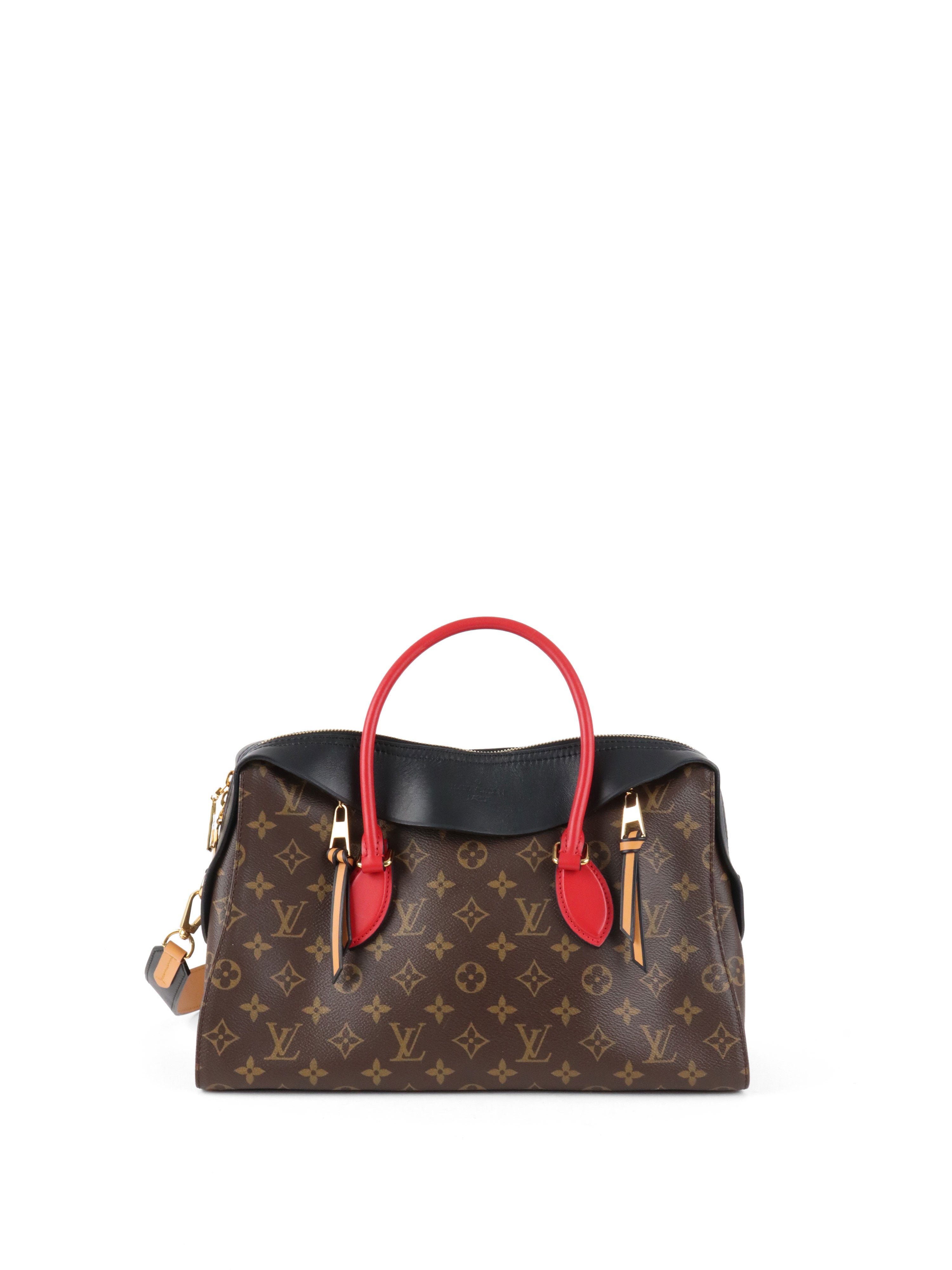 Louis Vuitton Black  Red Monogram Tuileries Bag