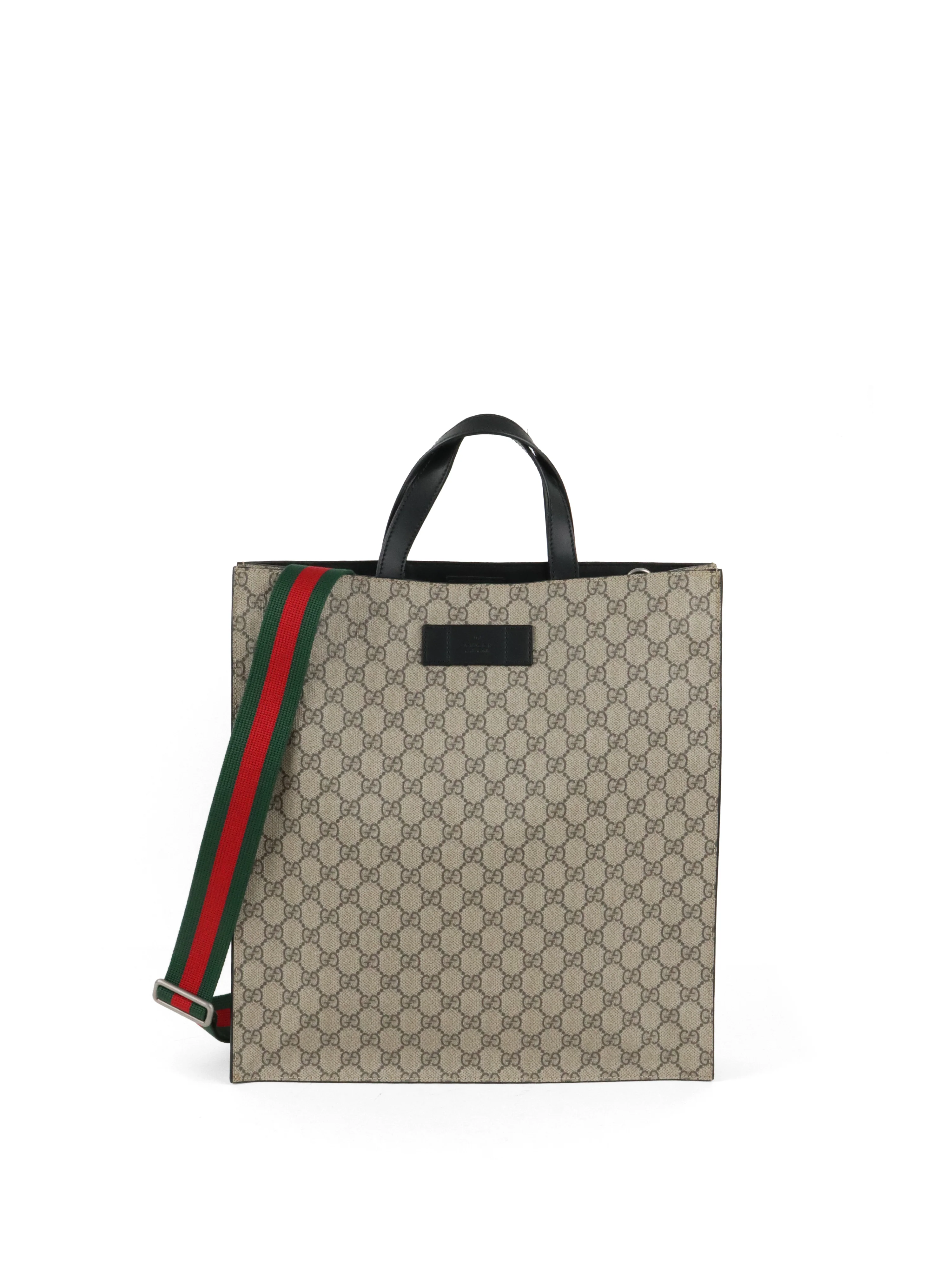 Gucci Ebony Soft GG Supreme Vertical Tote