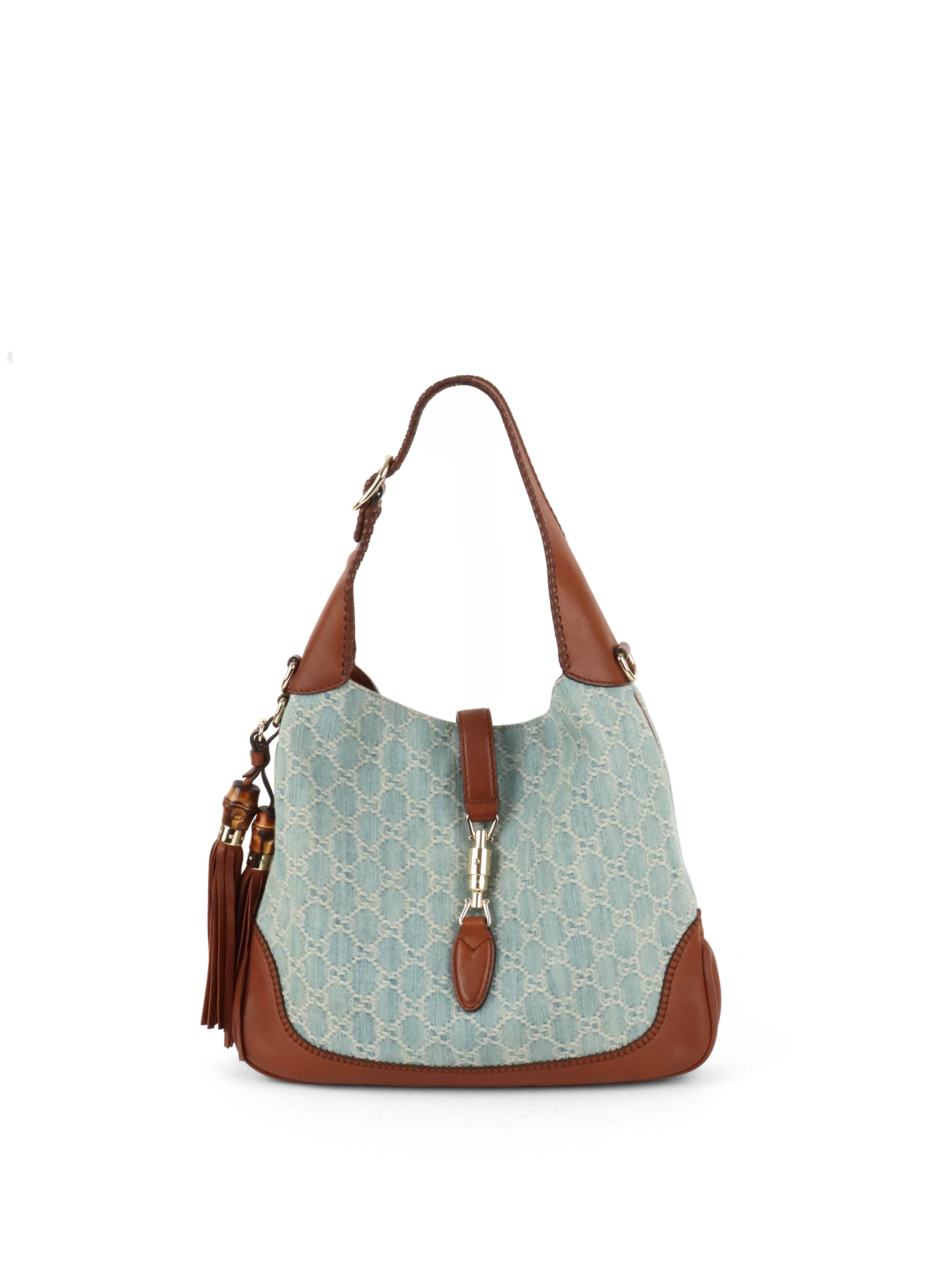 Gucci GG Denim New Jackie Medium Shoulder Bag