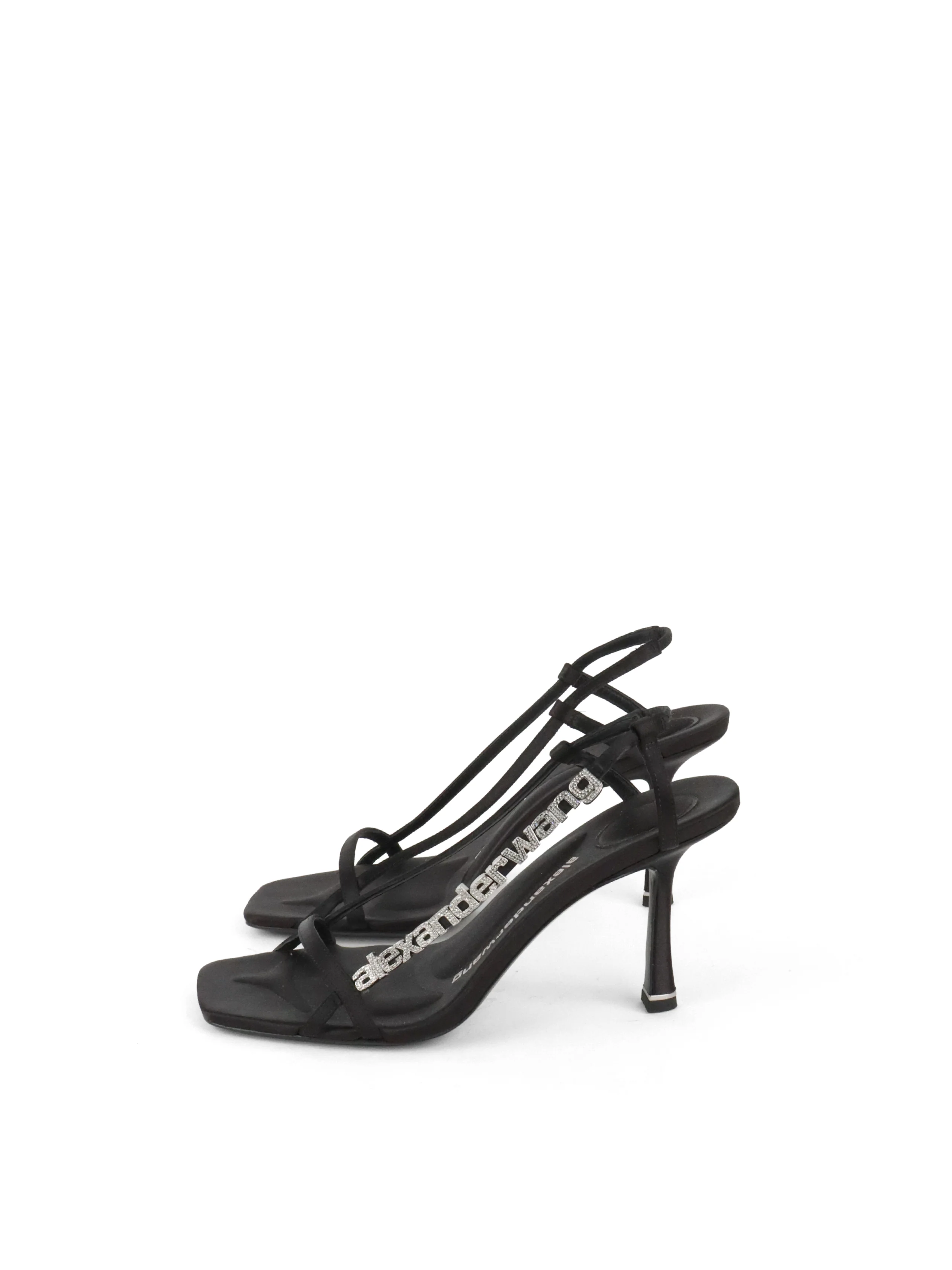 Alexander Wang Black Ivy Logo Strap Sandal
