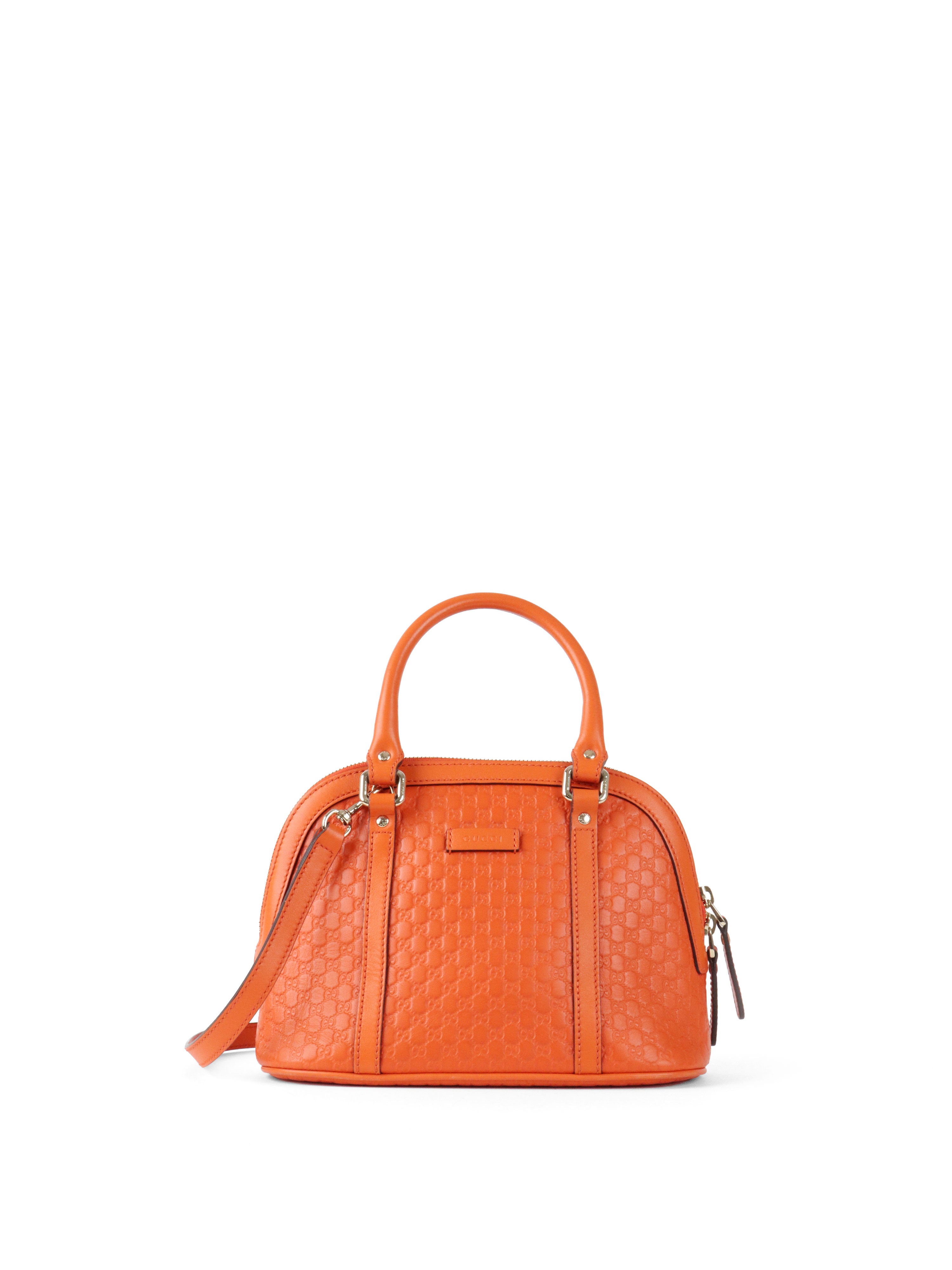 Gucci Orange Mini Microguccissima Dome Satchel Bag