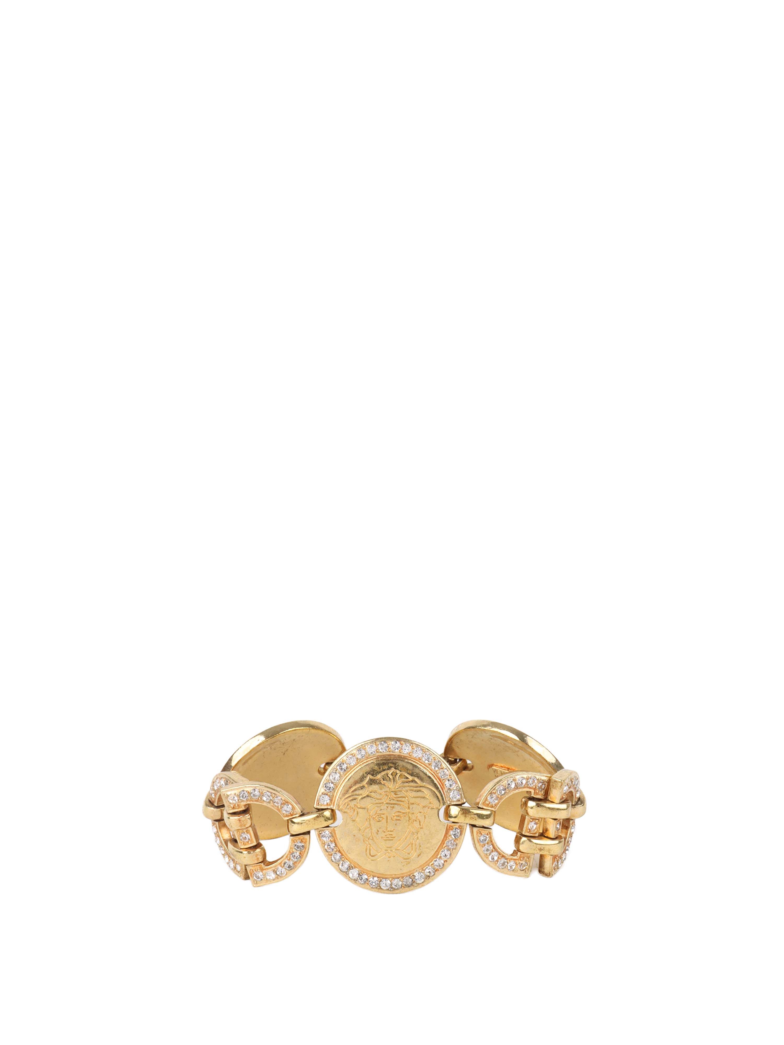 Versace Vintage Medusa Medallion Chain Bracelet.