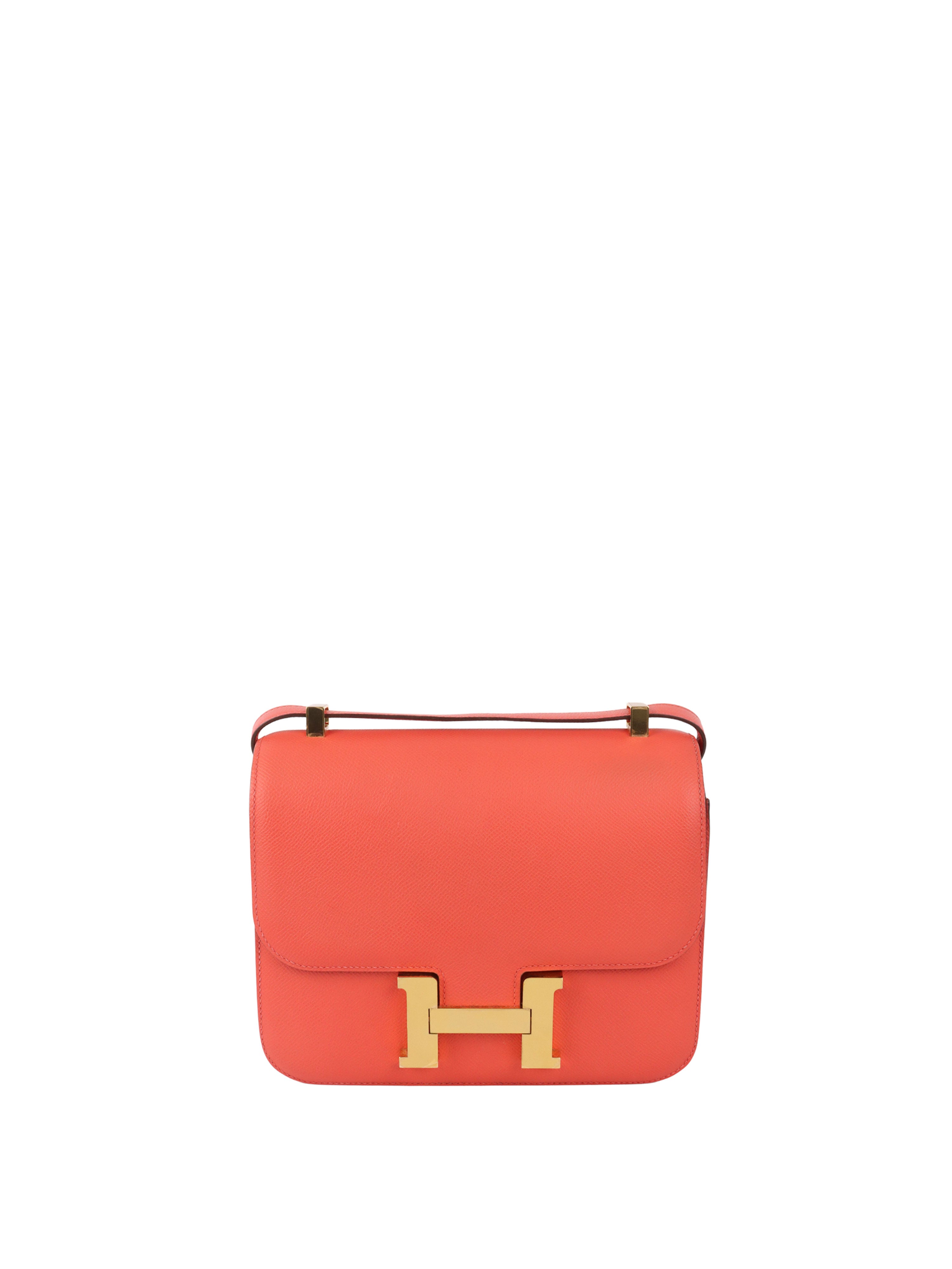 Hermes Rose Texas Epsom Constance 23 GHW  Stamp X.