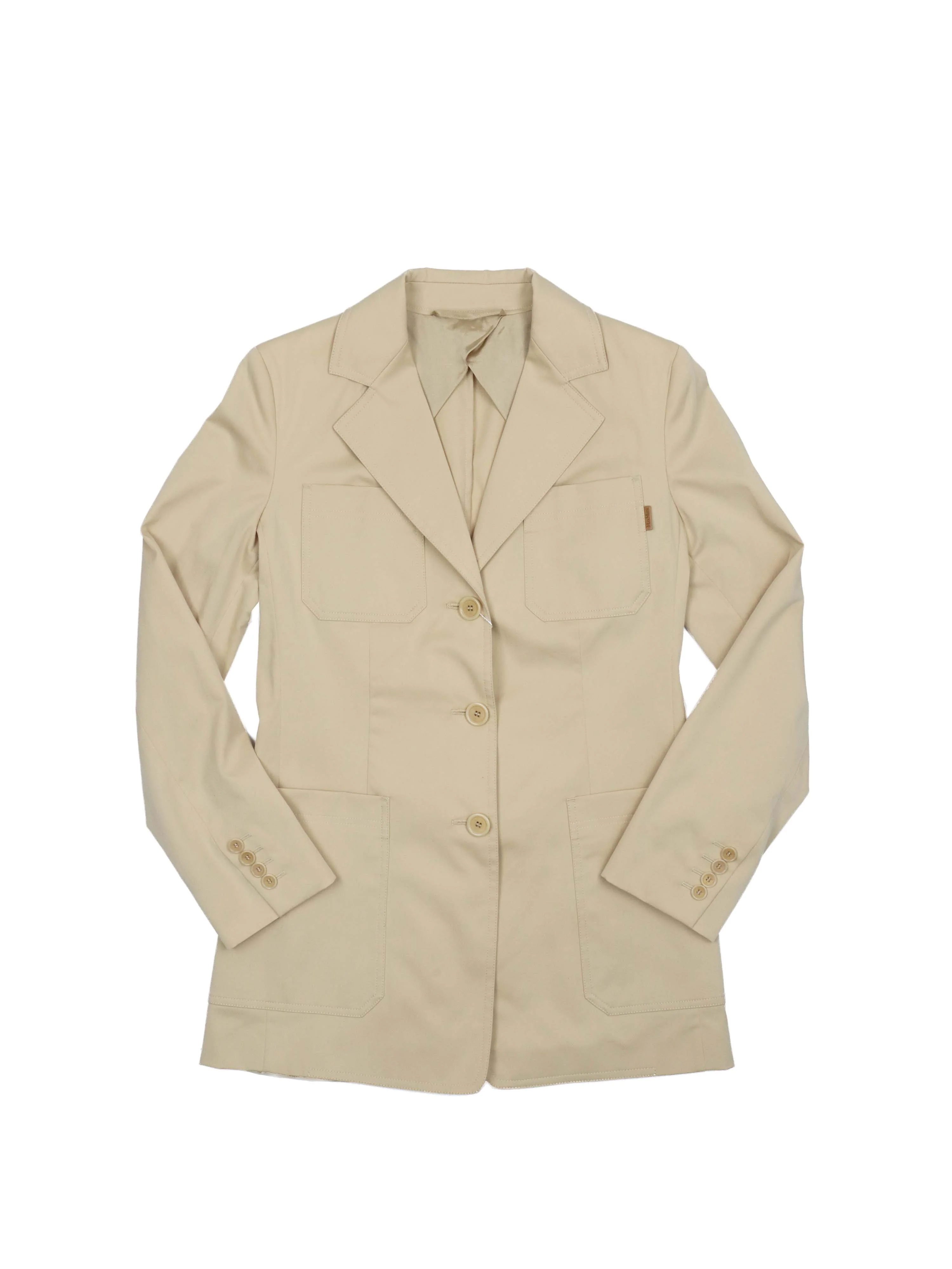 Max Mara Single-Breasted Cotton Blazer.