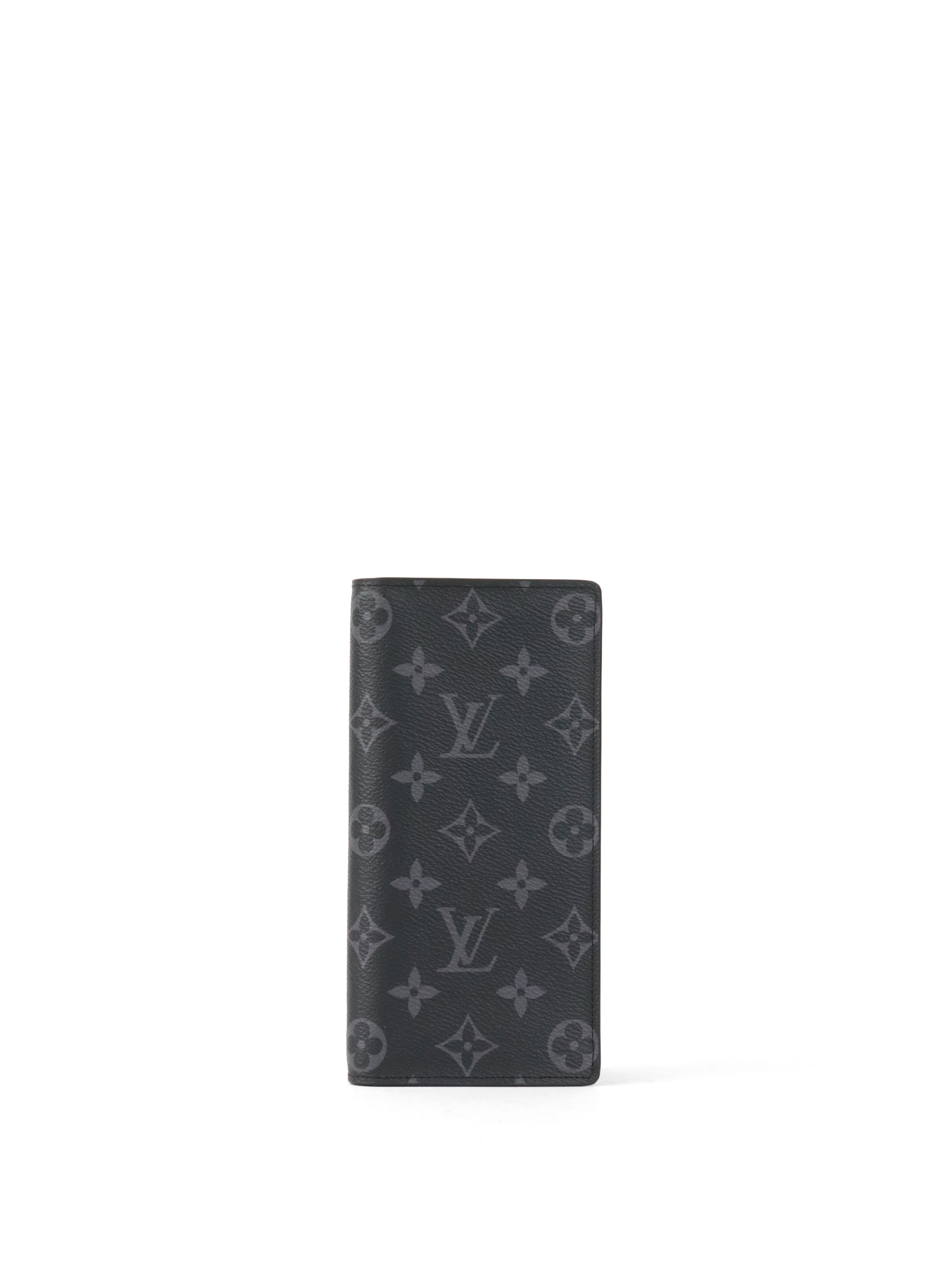 Louis Vuitton Black Monogram Eclipse Brazza Wallet