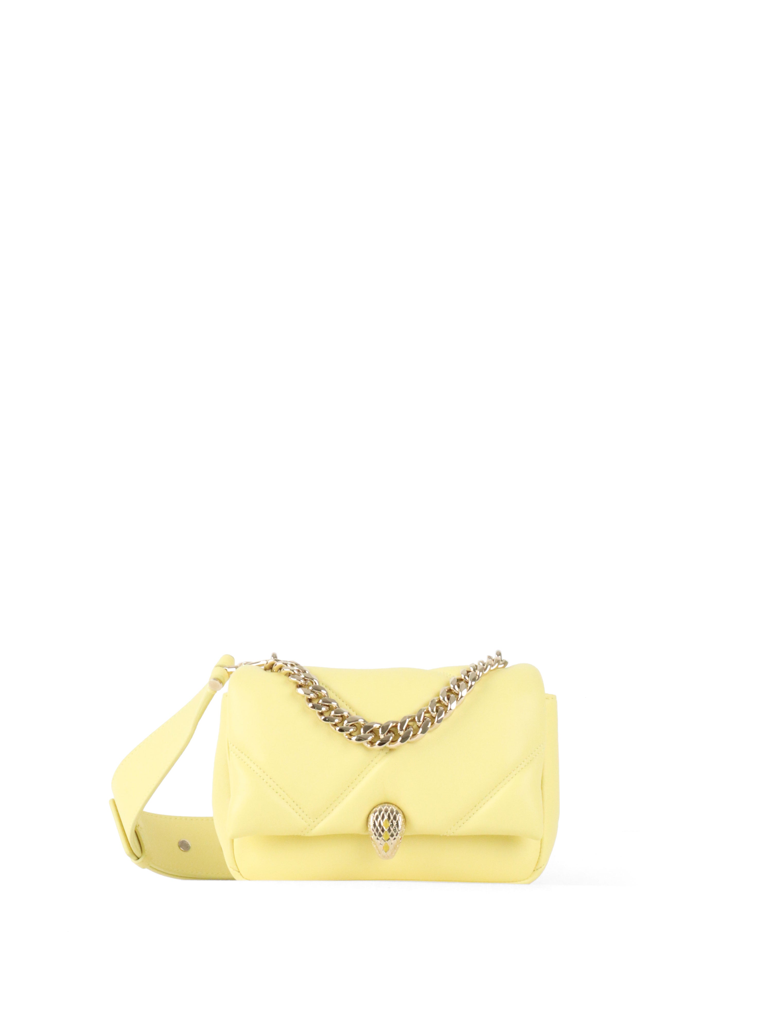 Bvlagri Yellow Serpenti Cabochon Shoulder Bag