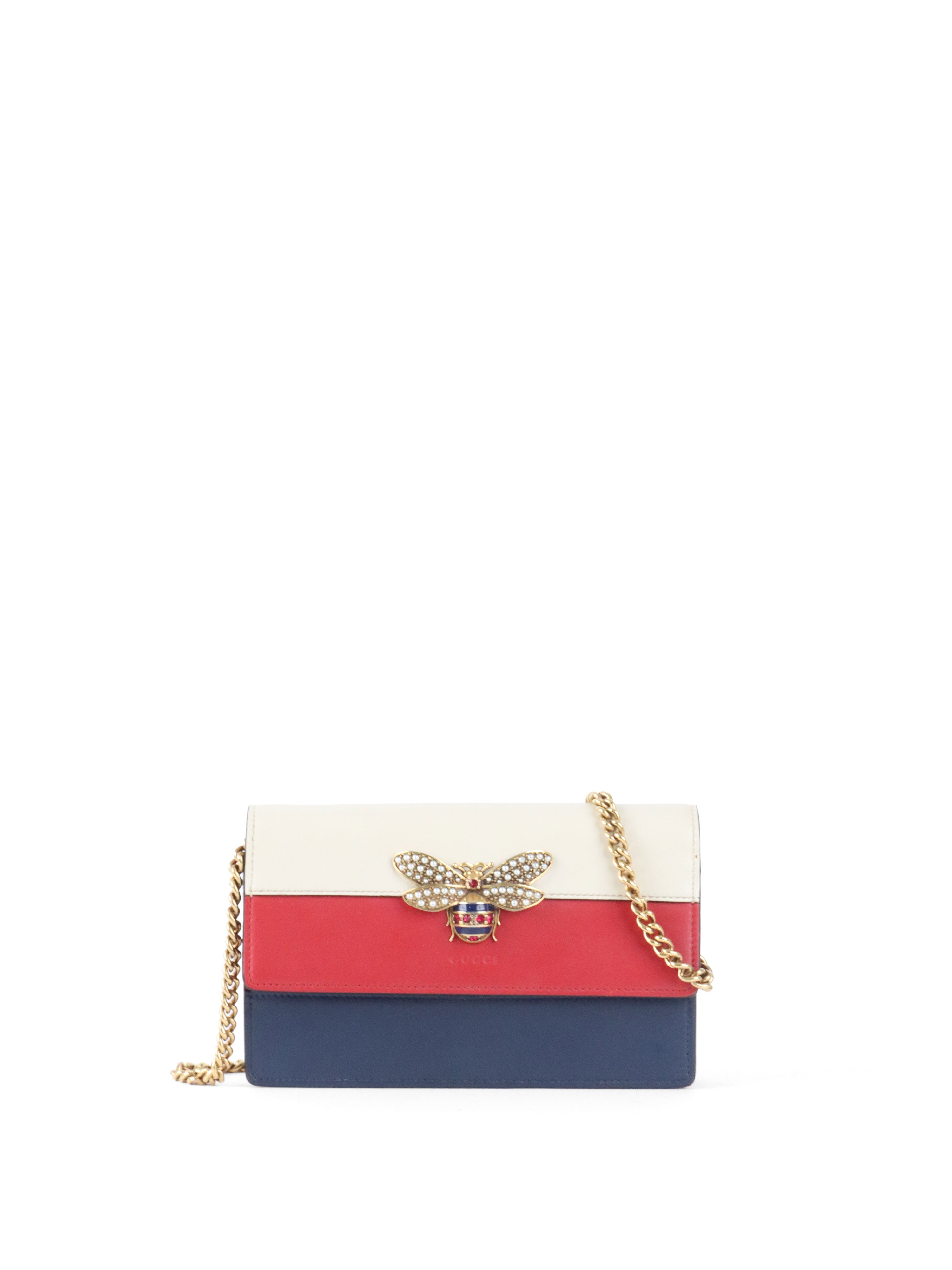 Gucci Tri-color Queen Margaret Wallet on Chain