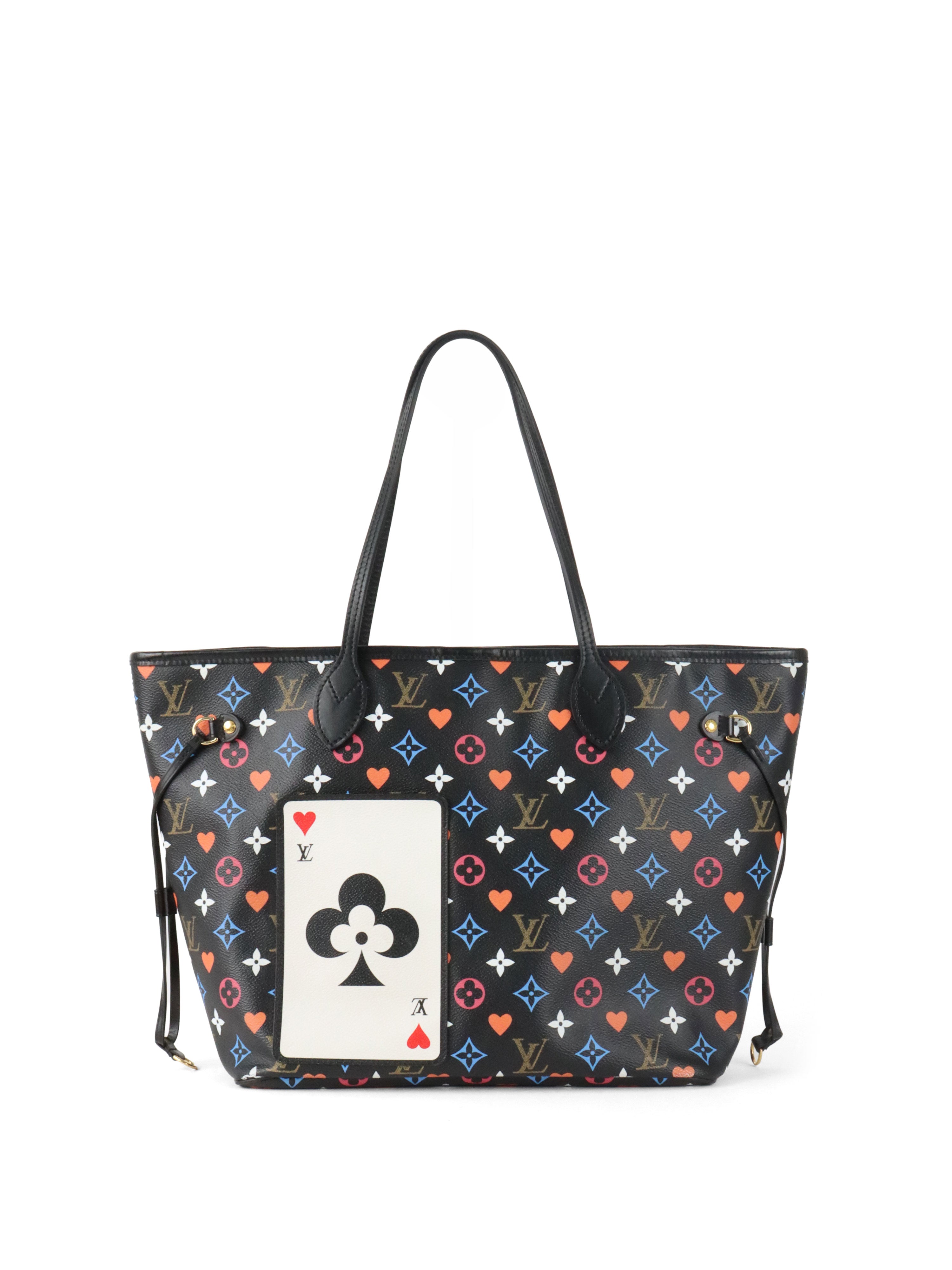 Louis Vuitton Black Multicolour Game On Neverfull MM Tote Bag