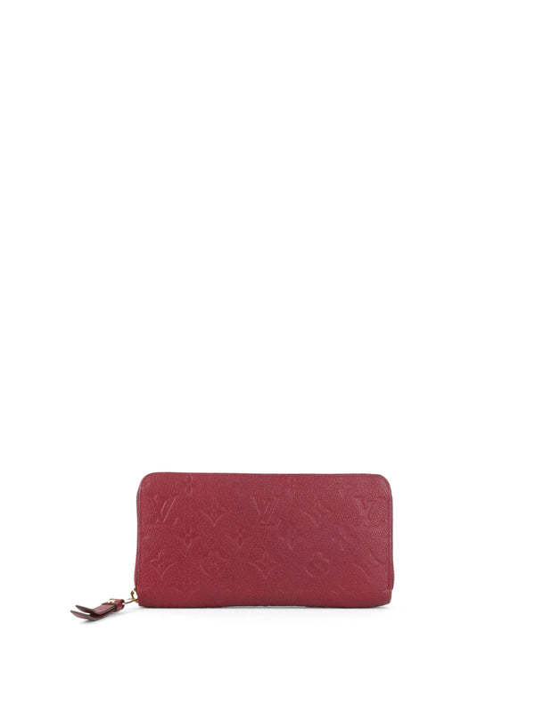 Louis Vuitton Rouge Grenat Monogram Empreinte Zippy Wallet