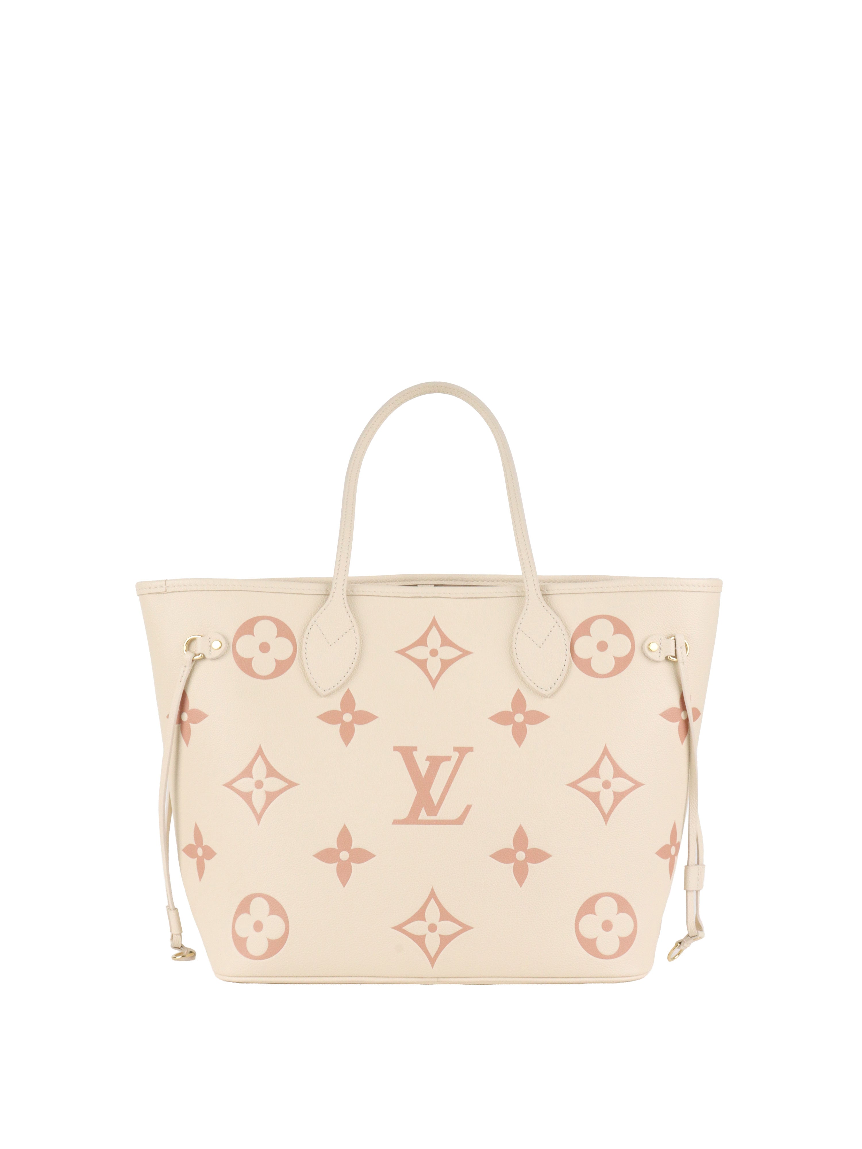 Louis Vuitton Monogram Empreinte Creme/Rose Trianon Neverfull MM