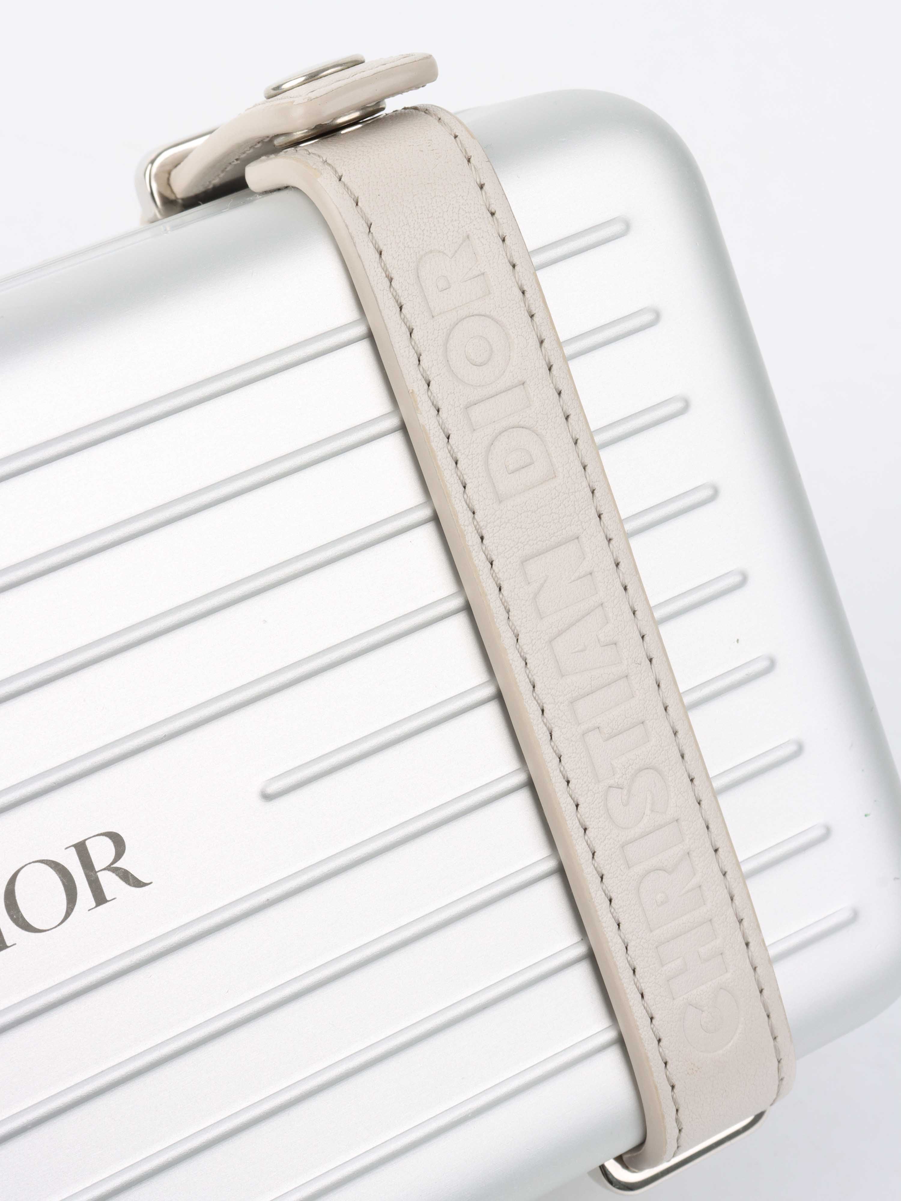 Dior x RIMOWA Silver Personal Clutch Case.