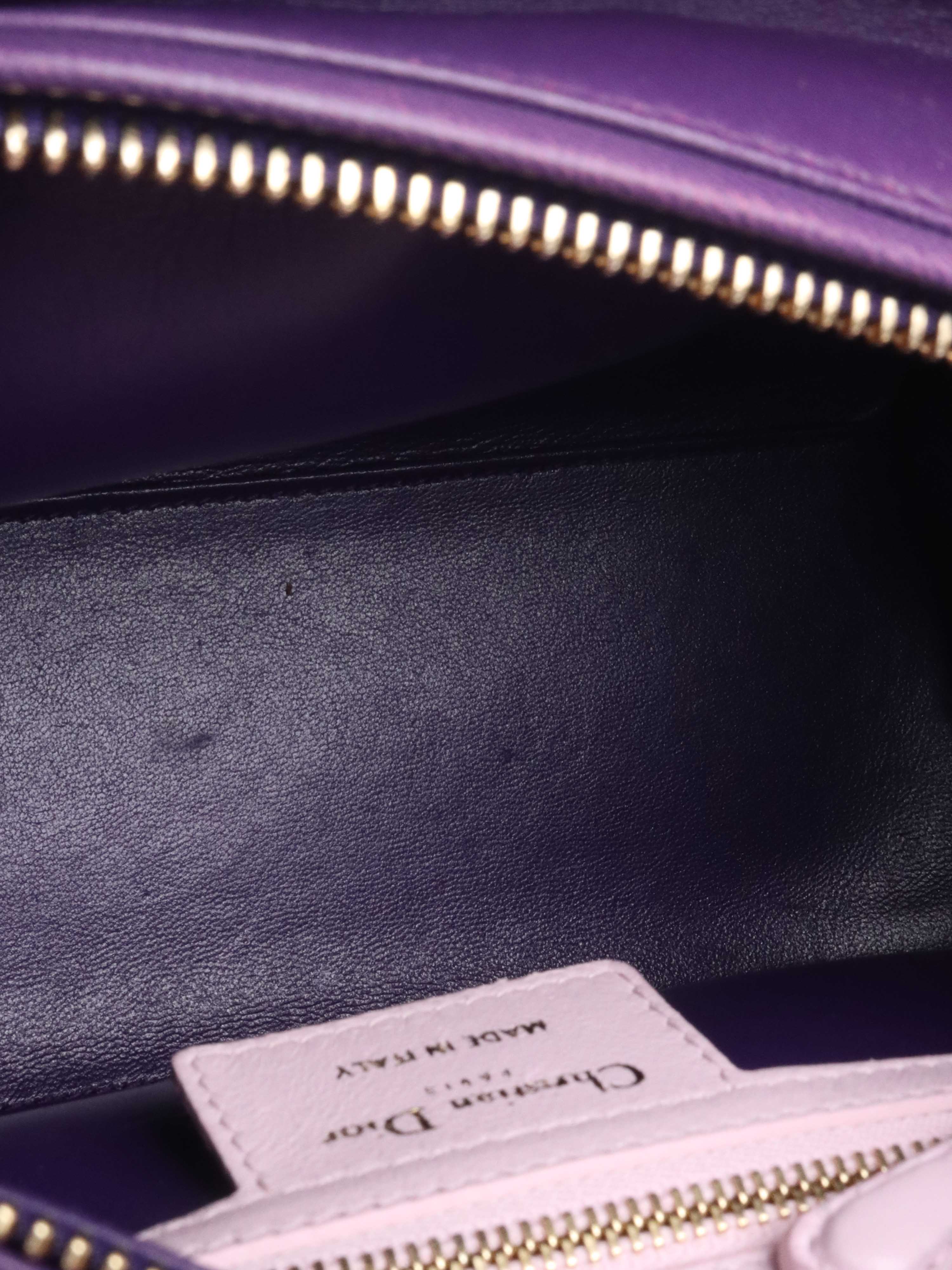 Dior Purple Lambskin Limited Edition Lady Dior.