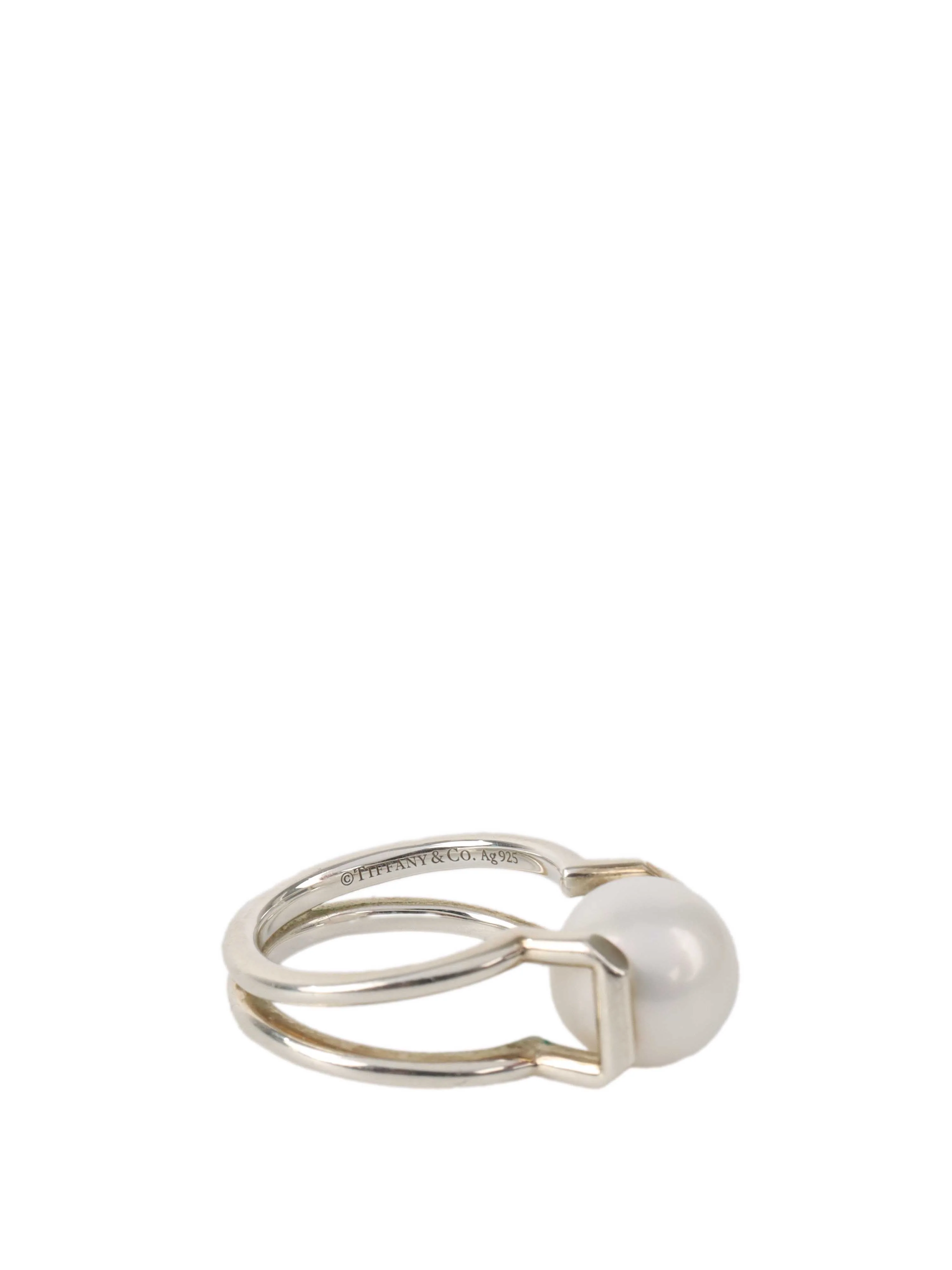 Tiffany  Co. HardWear Fresh Water Pearl Ring.