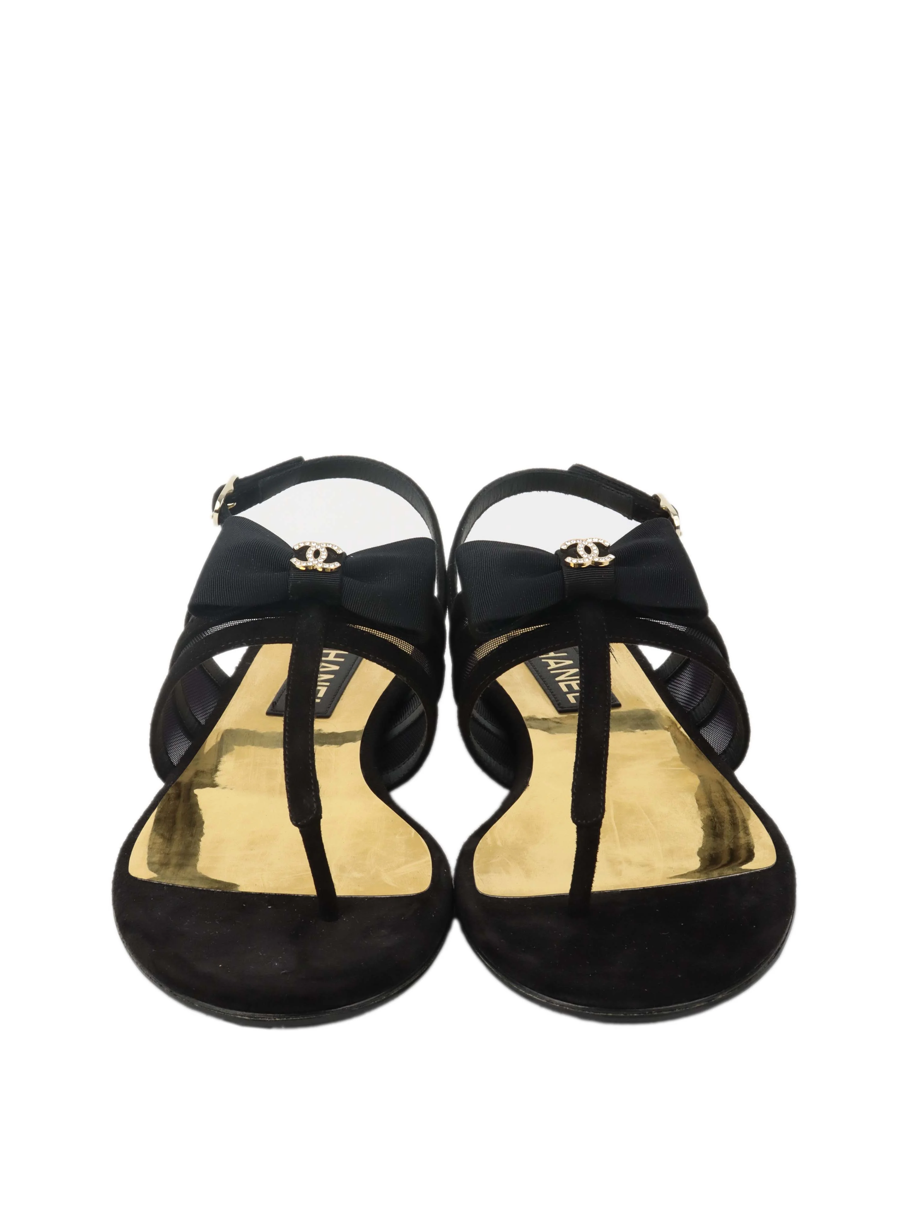 Chanel Black Sandals 38.