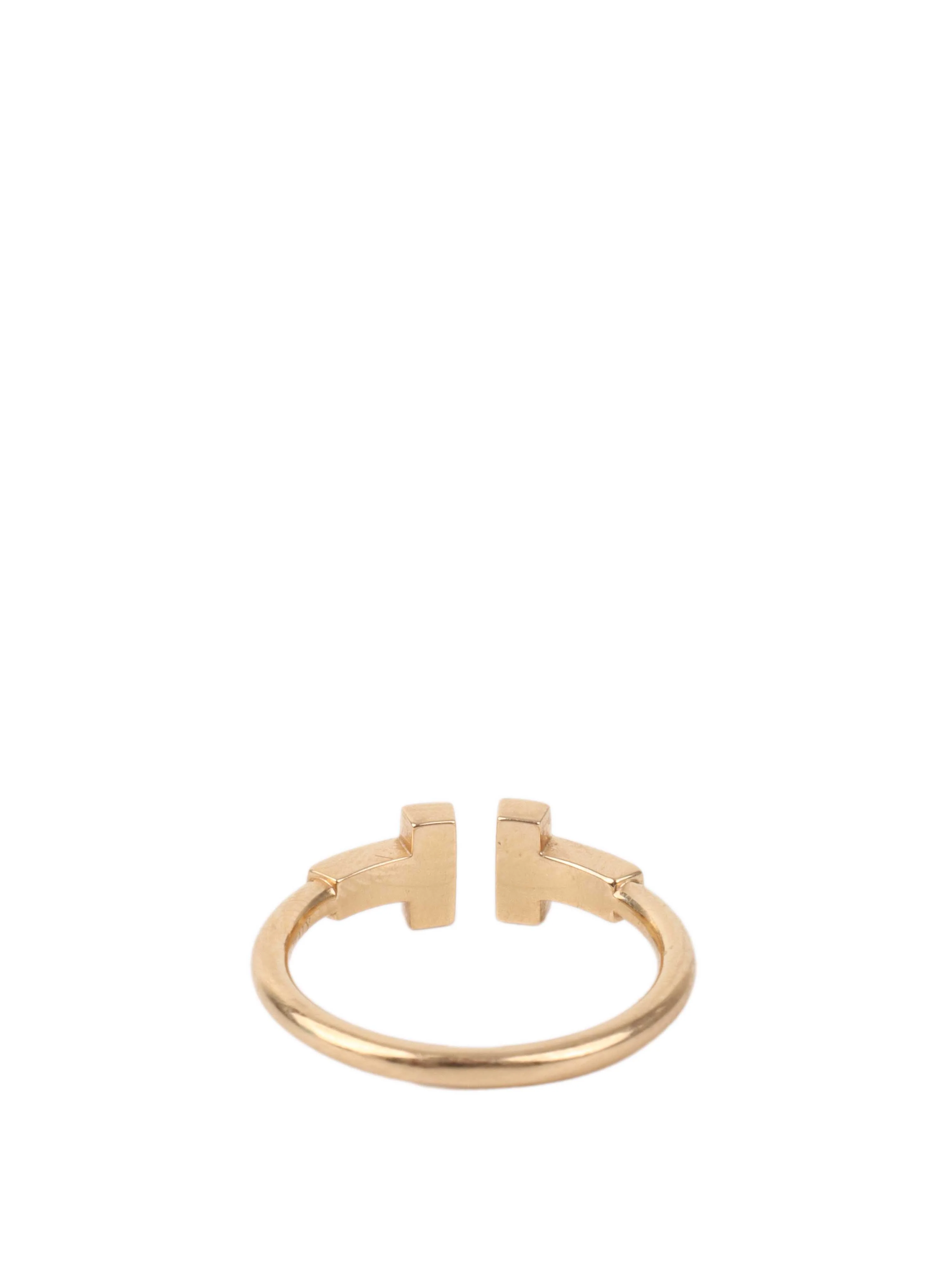 Tiffany  Co T-Wire Ring with Diamonds.