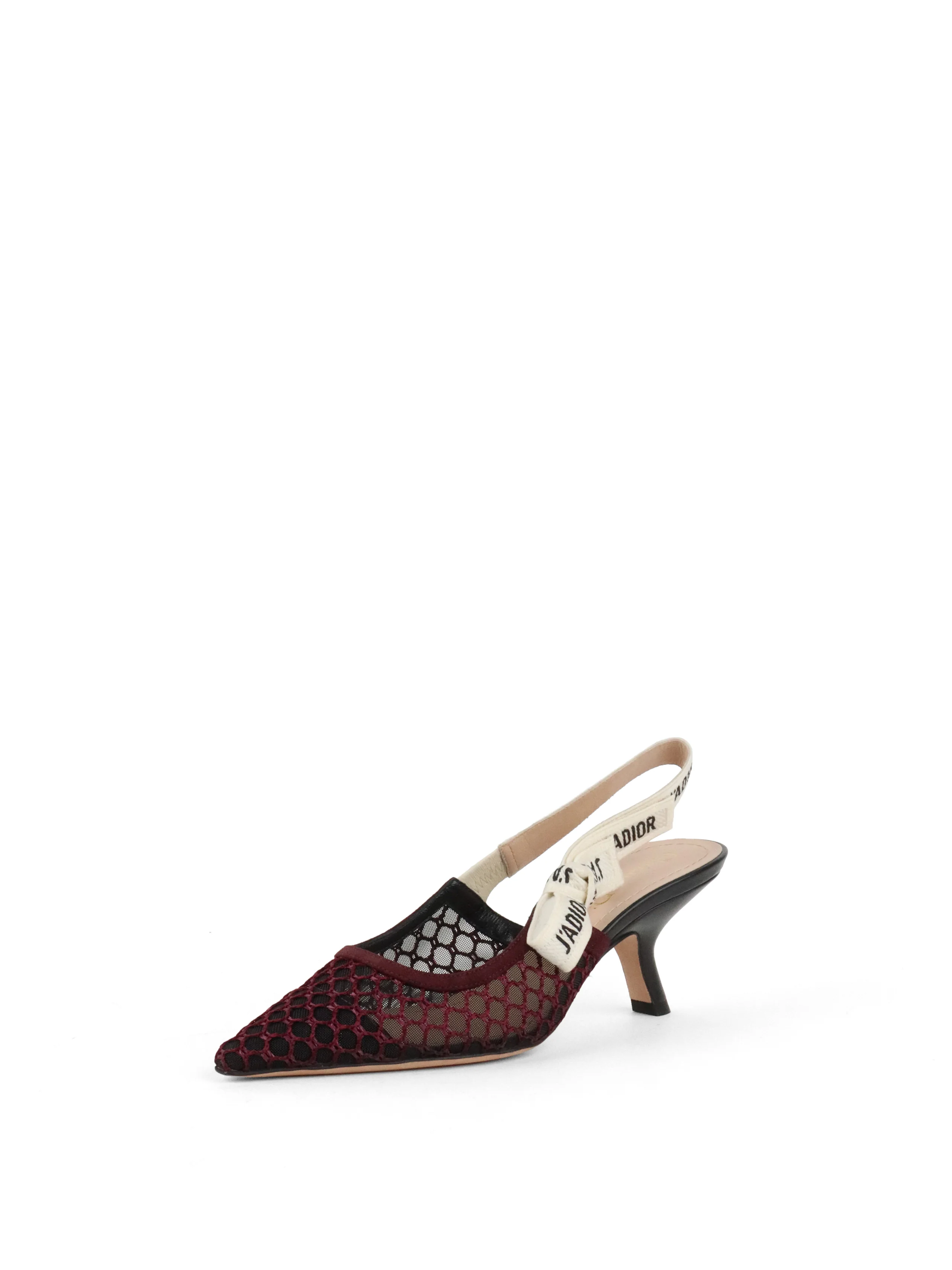 Dior Burgundy Mesh JAdior Slingback Sandal