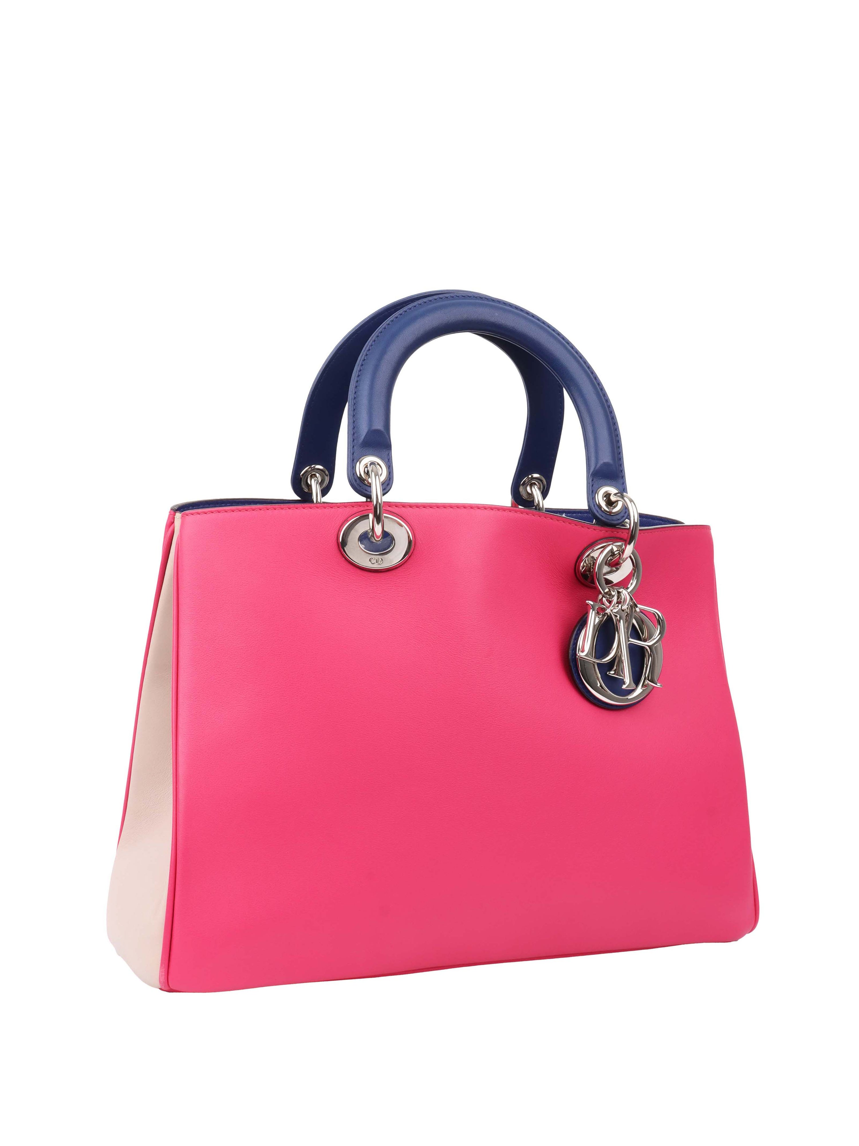 Dior Diorissimo Tri-Colour Leather Tote.